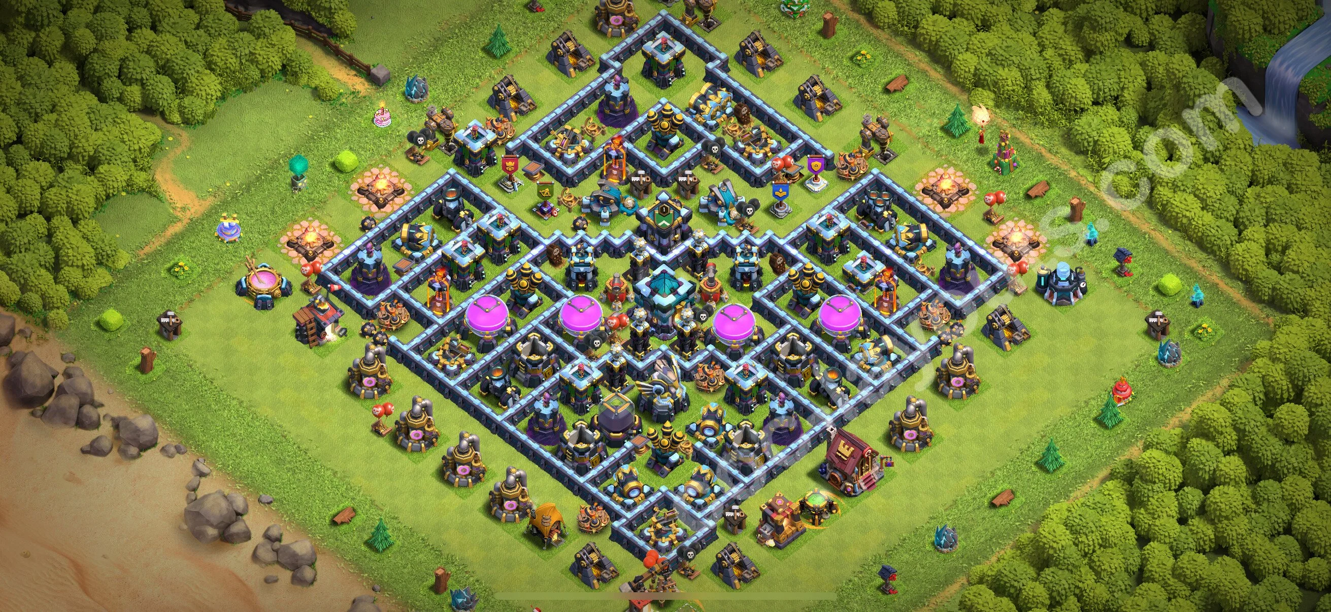 Farming Base TH13 with Link, Anti 2 Stars - plan / layout / design - Clash of Clans 2026 - (#77) — Farm TH13