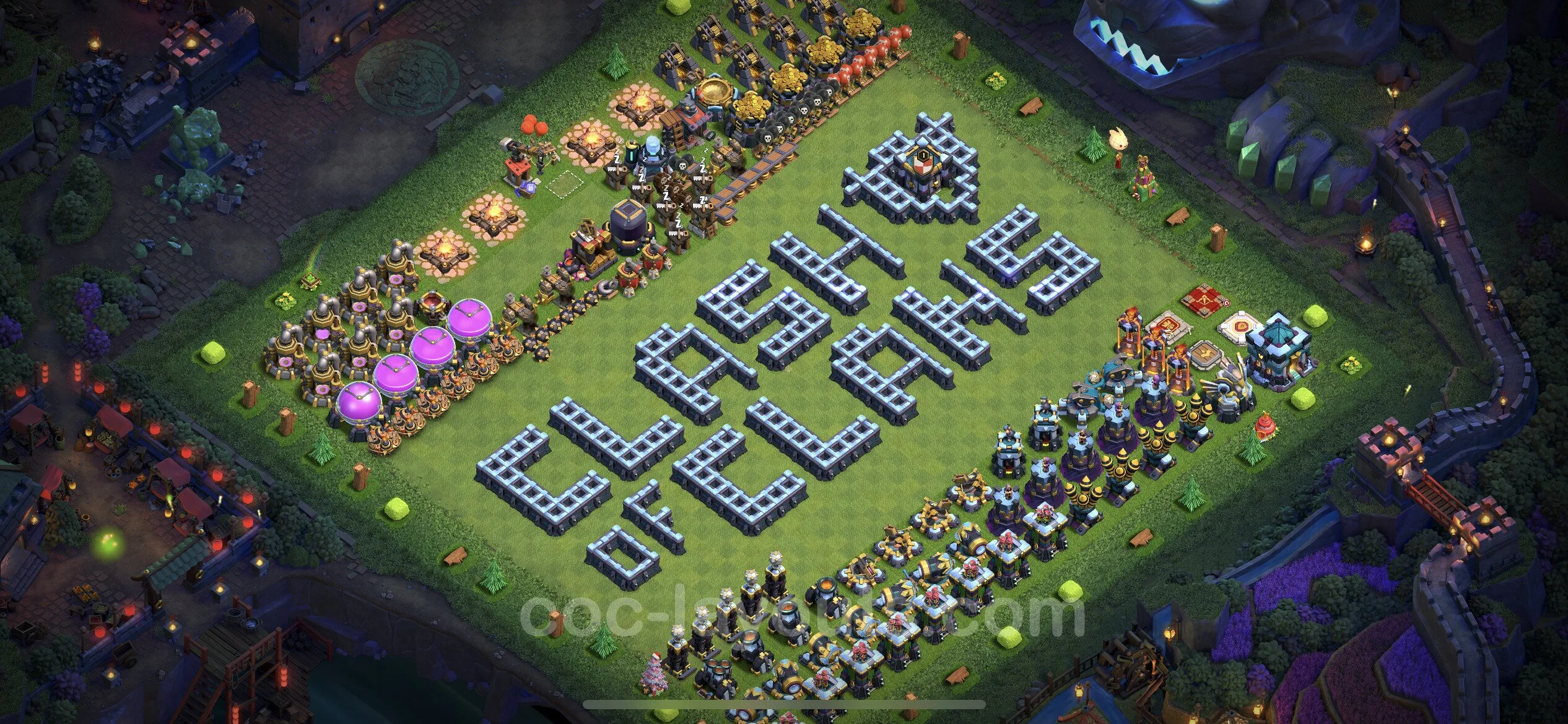 Top Troll Funny Base TH13 with Link - Funny Art Plan - Clash of Clans - (#34)