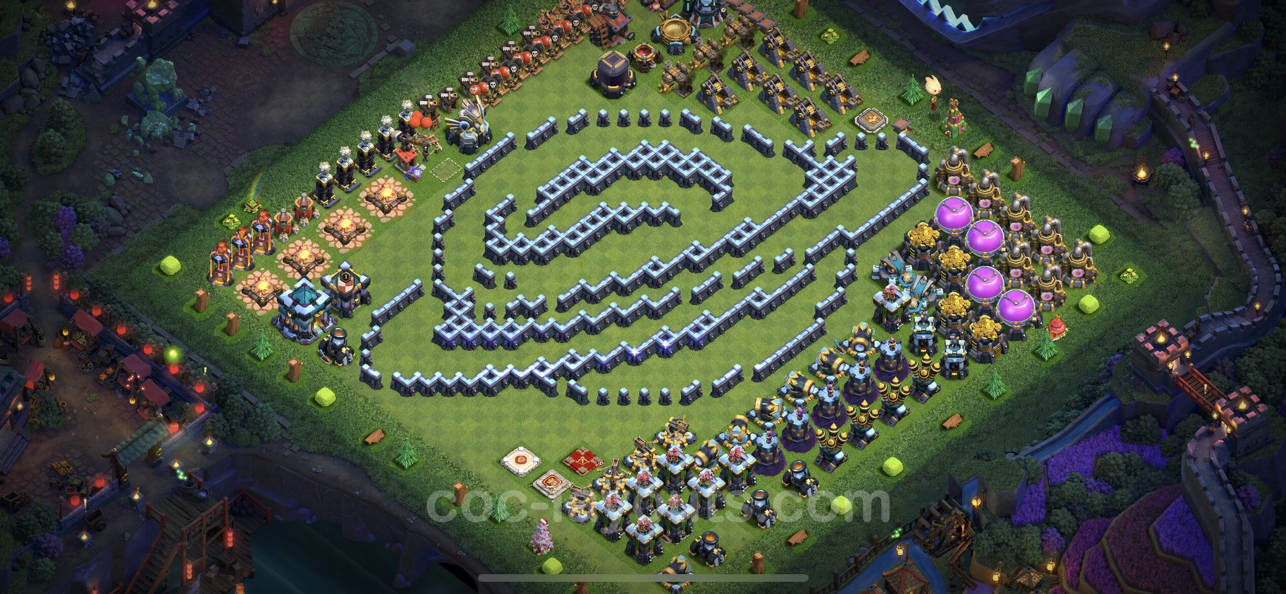 Top Troll Funny Base TH13 with Link - Funny Art Plan - Clash of Clans - (#41) — Spaß TH13
