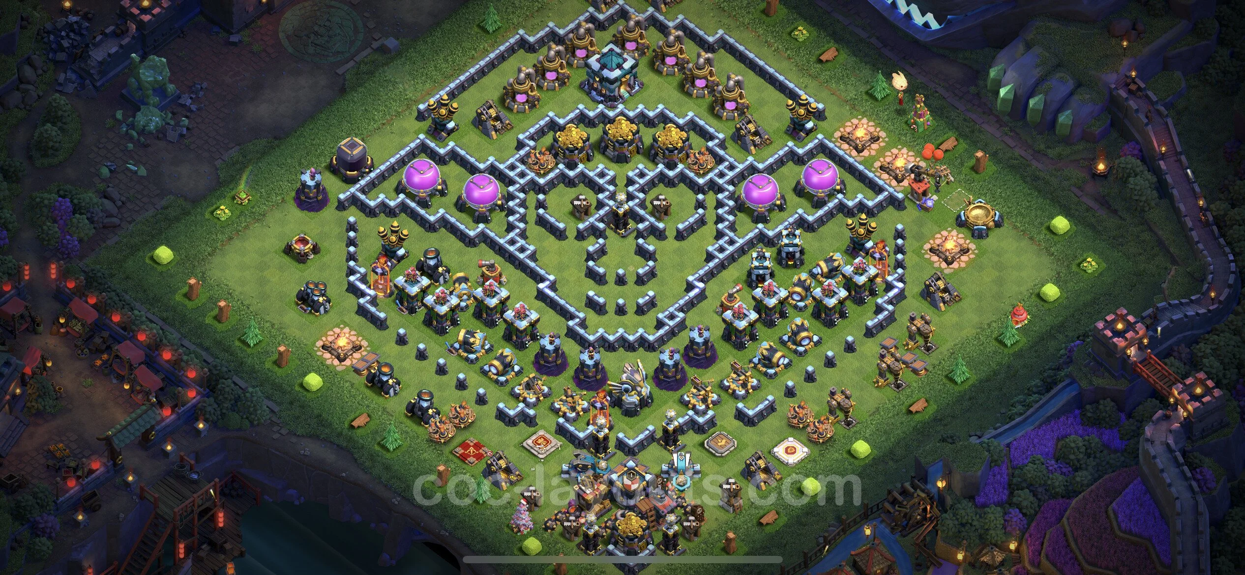 Top Troll Funny Base TH13 with Link - Funny Art Plan - Clash of Clans - (#44) — Fun TH13