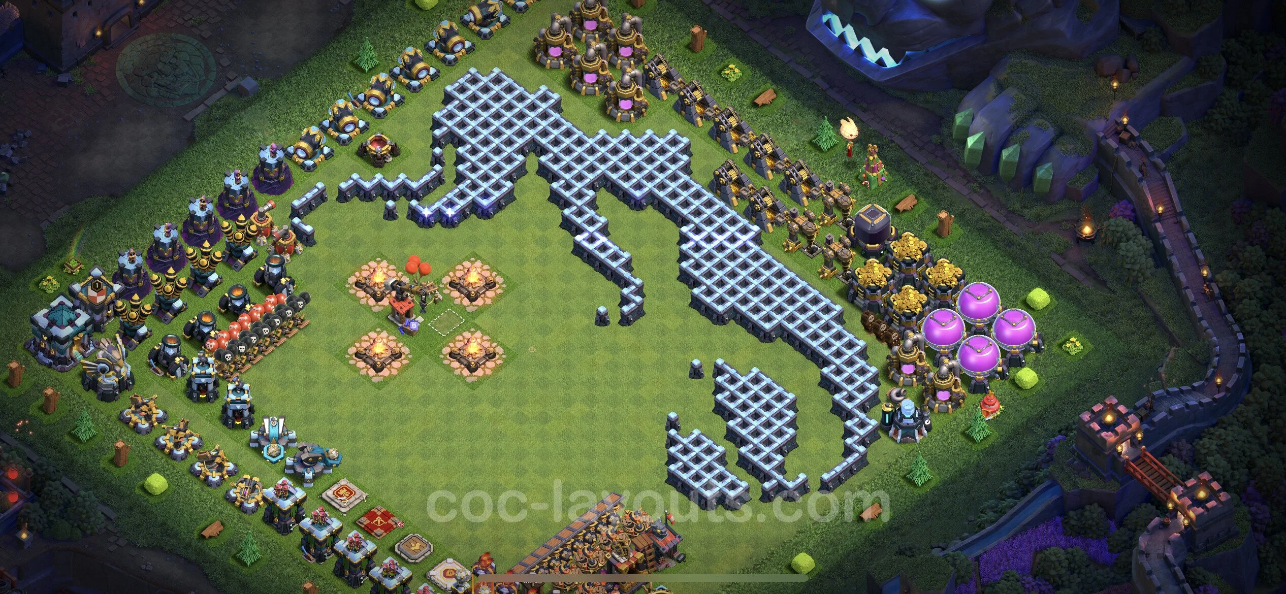 Top Troll Funny Base TH13 with Link - Funny Art Plan - Clash of Clans - (#46) — Eğlence TH13