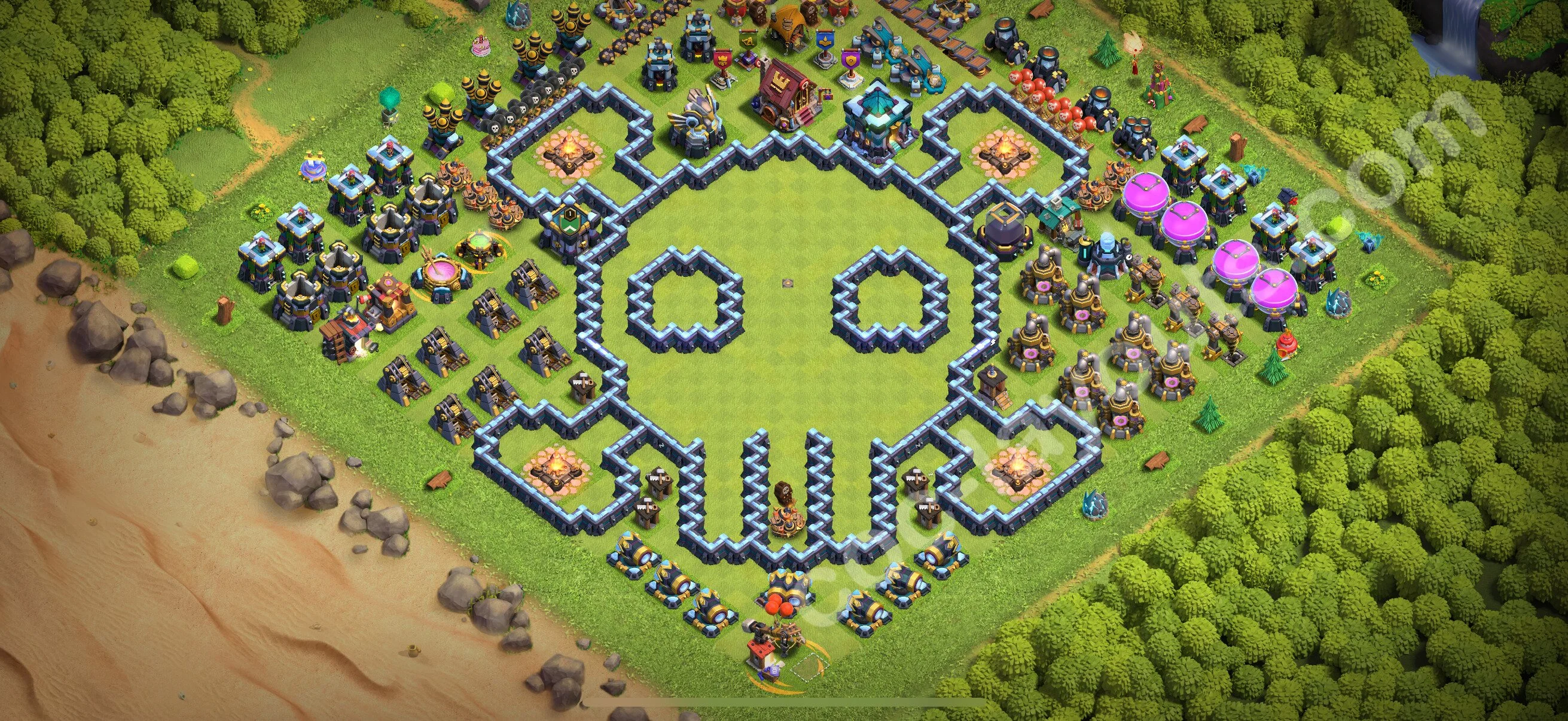 Top Troll Funny Base TH13 with Link - Funny Art Plan 2026 - Clash of Clans - (#51) — Diversión TH13