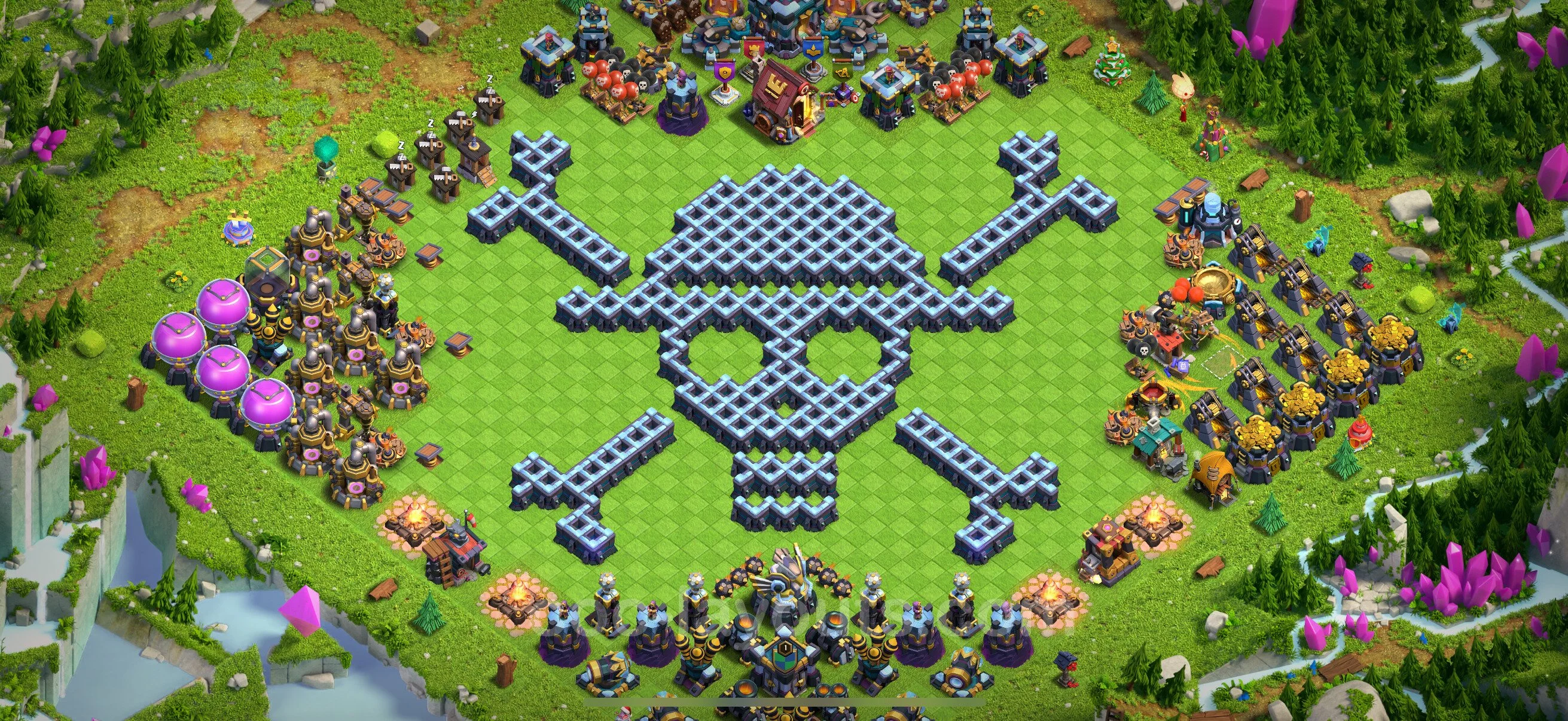 Top Troll Funny Base TH13 with Link - Funny Art Plan - Clash of Clans - (#53) — Spaß TH13