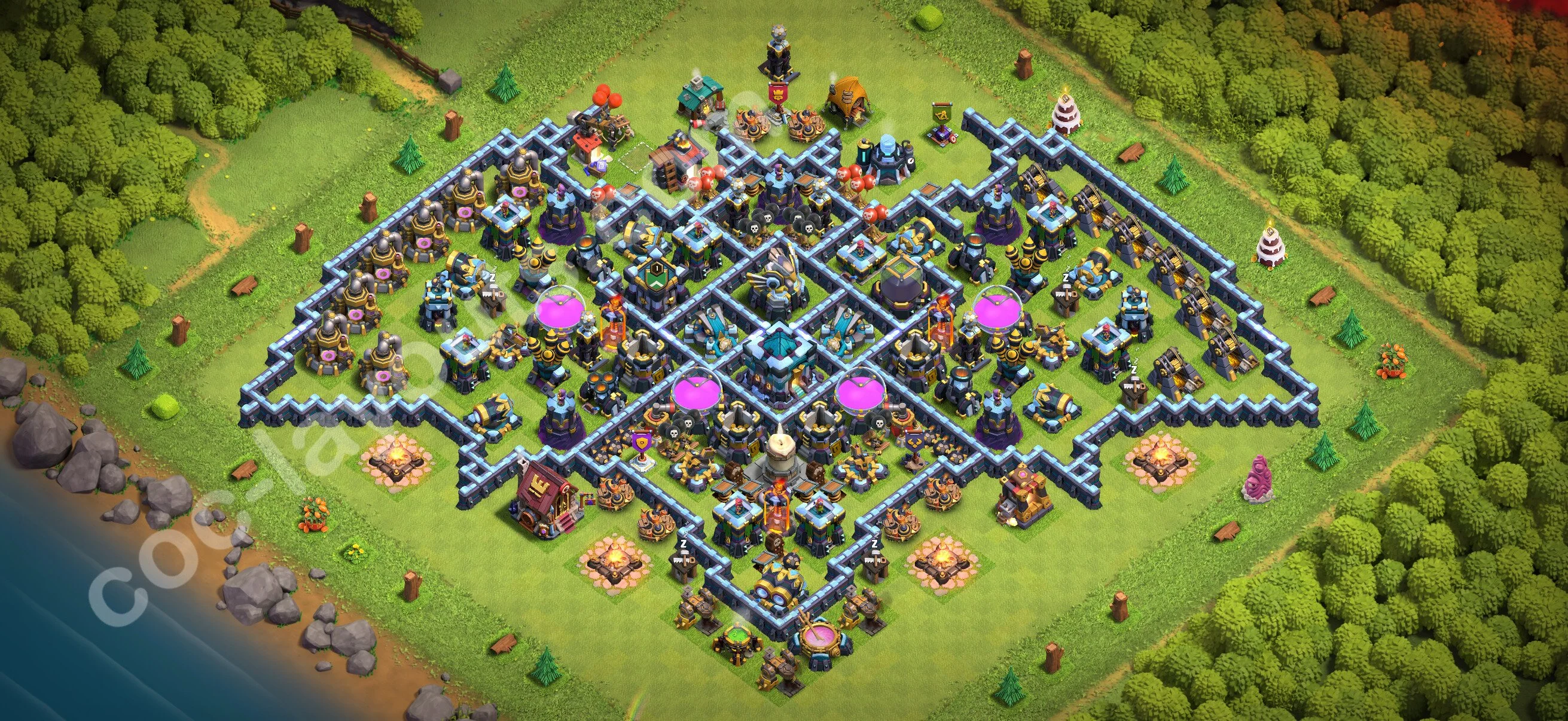 Top Troll Funny Base TH13 with Link - Funny Art Plan 2026 - Clash of Clans - (#58) — Divertente TH13