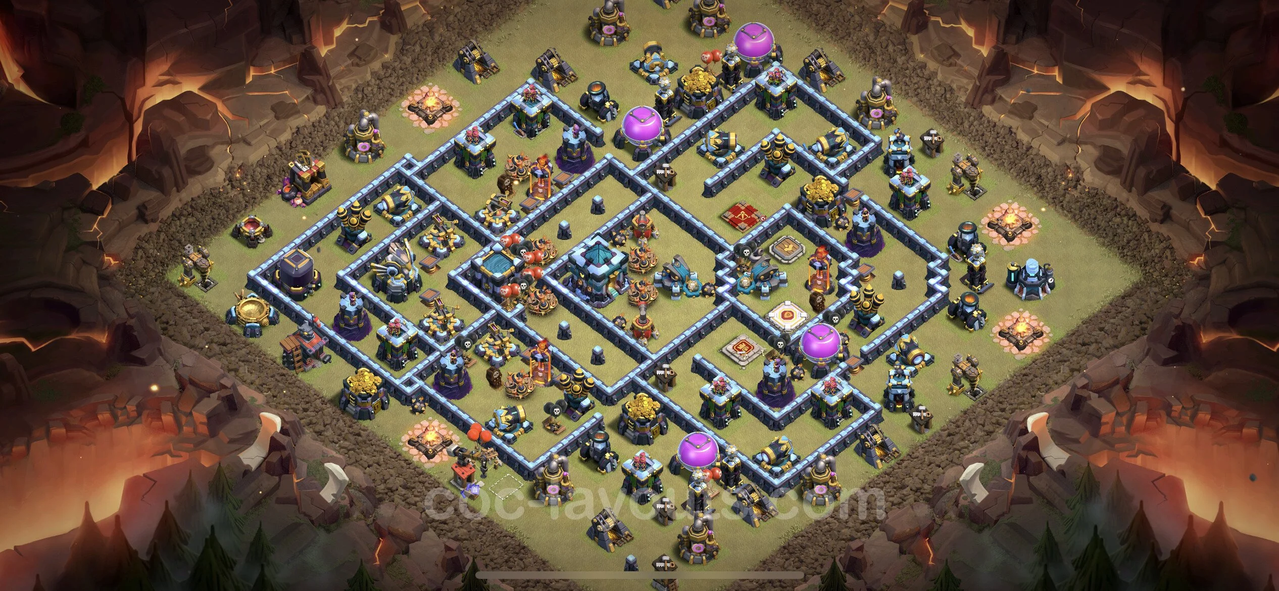 Top War Base TH13 with Link, Anti Everything - Anti 2 Stars CWL Plan - Clash of Clans - (#141)