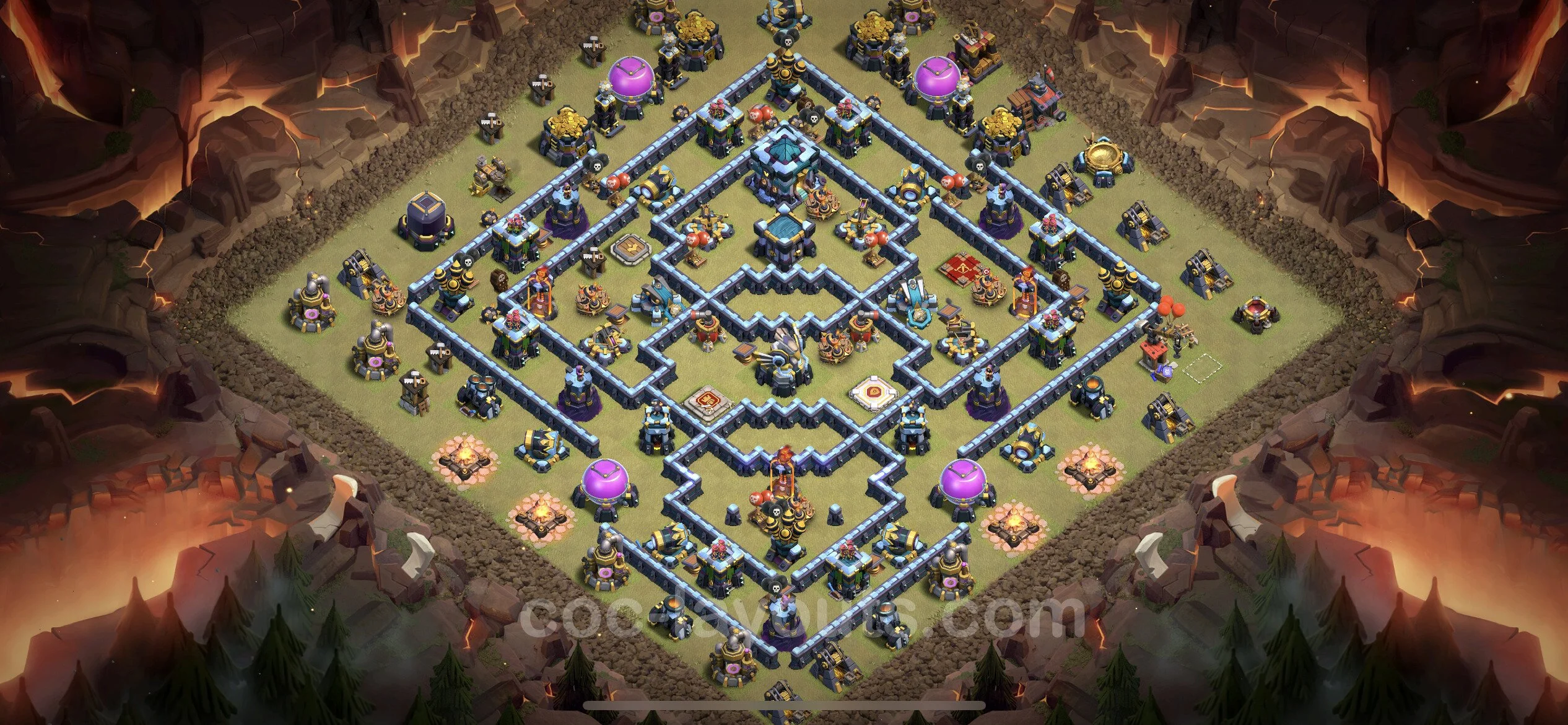 Top War Base TH13 with Link, Anti Air / Electro Dragon - Anti 2 Stars CWL Plan - Clash of Clans - (#144)