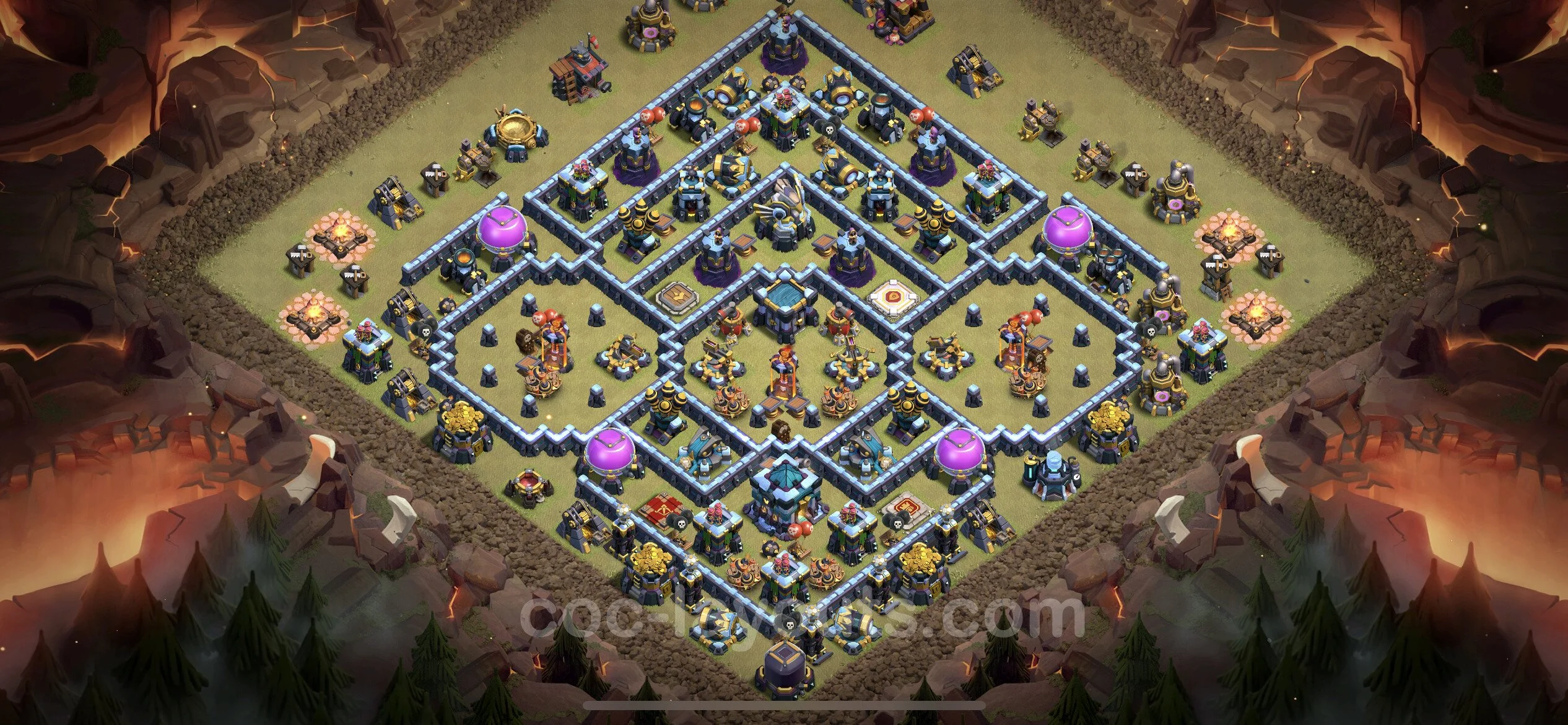 Top War Base TH13 with Link, Anti Everything - CWL Defence Plan - Clash of Clans - (#149) — Война BH13