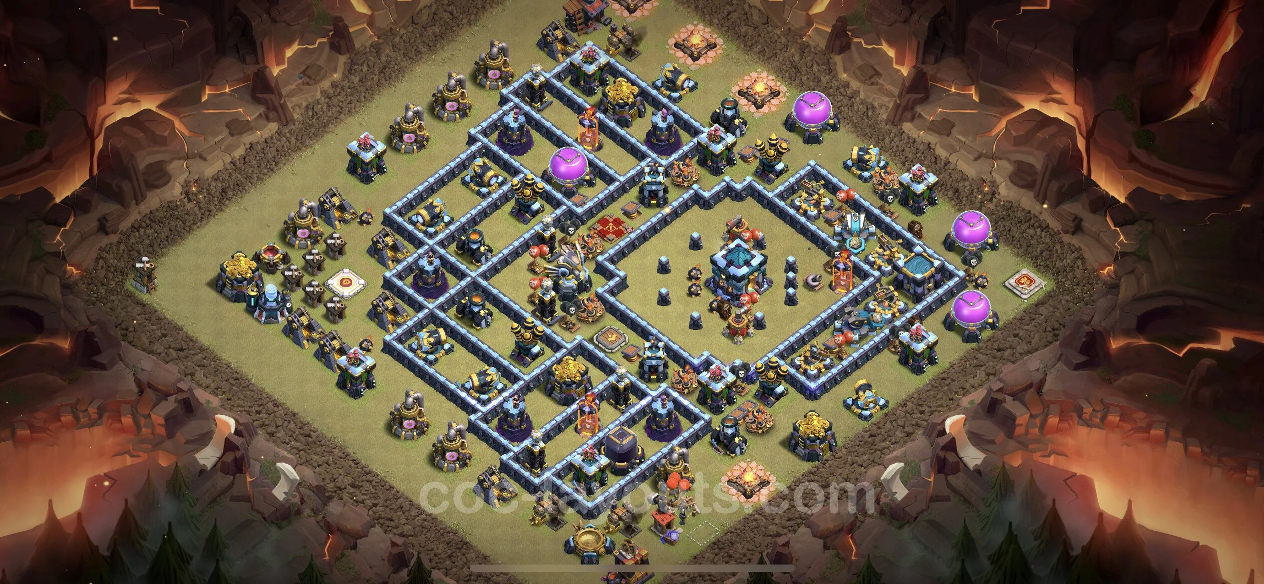 Top War Base TH13 with Link, Anti Everything - CWL Defence Plan - Clash of Clans - (#150) — Oorlog BH13