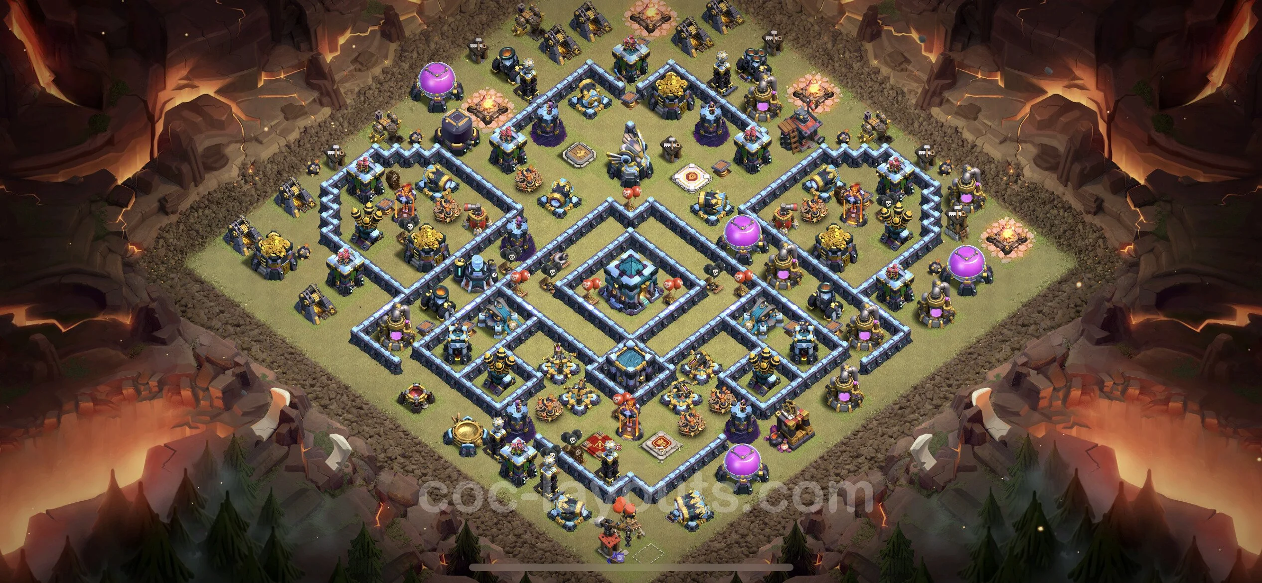 Top War Base TH13 with Link - CWL Defence Plan - Clash of Clans - (#154) — Wojna BH13