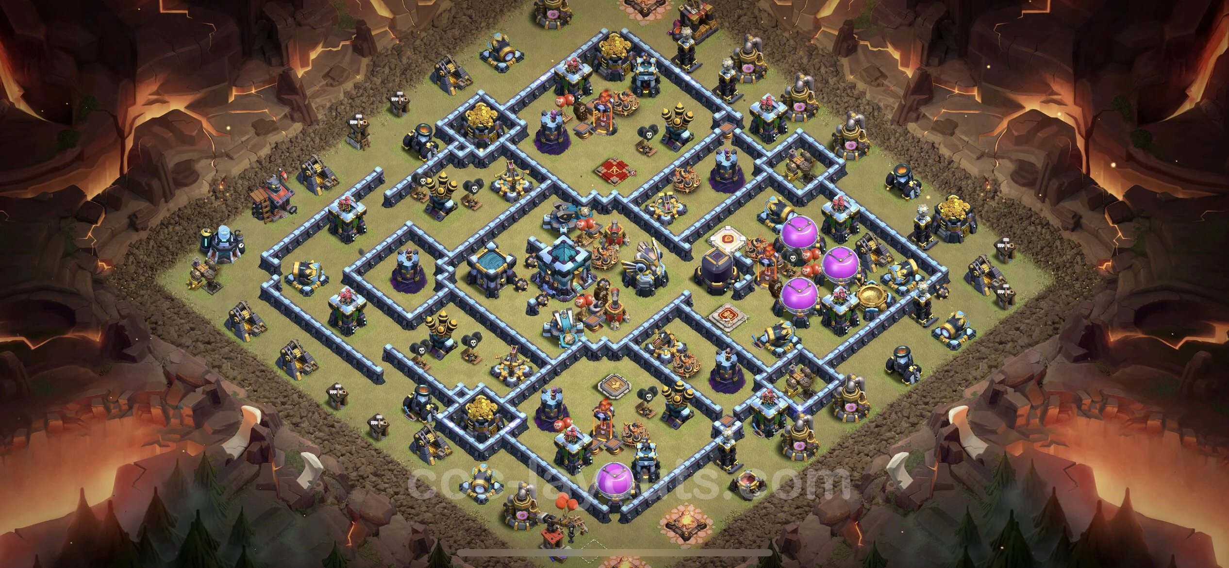 Top War Base TH13 with Link, Hybrid - Anti 2 Stars CWL Plan - Clash of Clans - (#157) — Wojna BH13