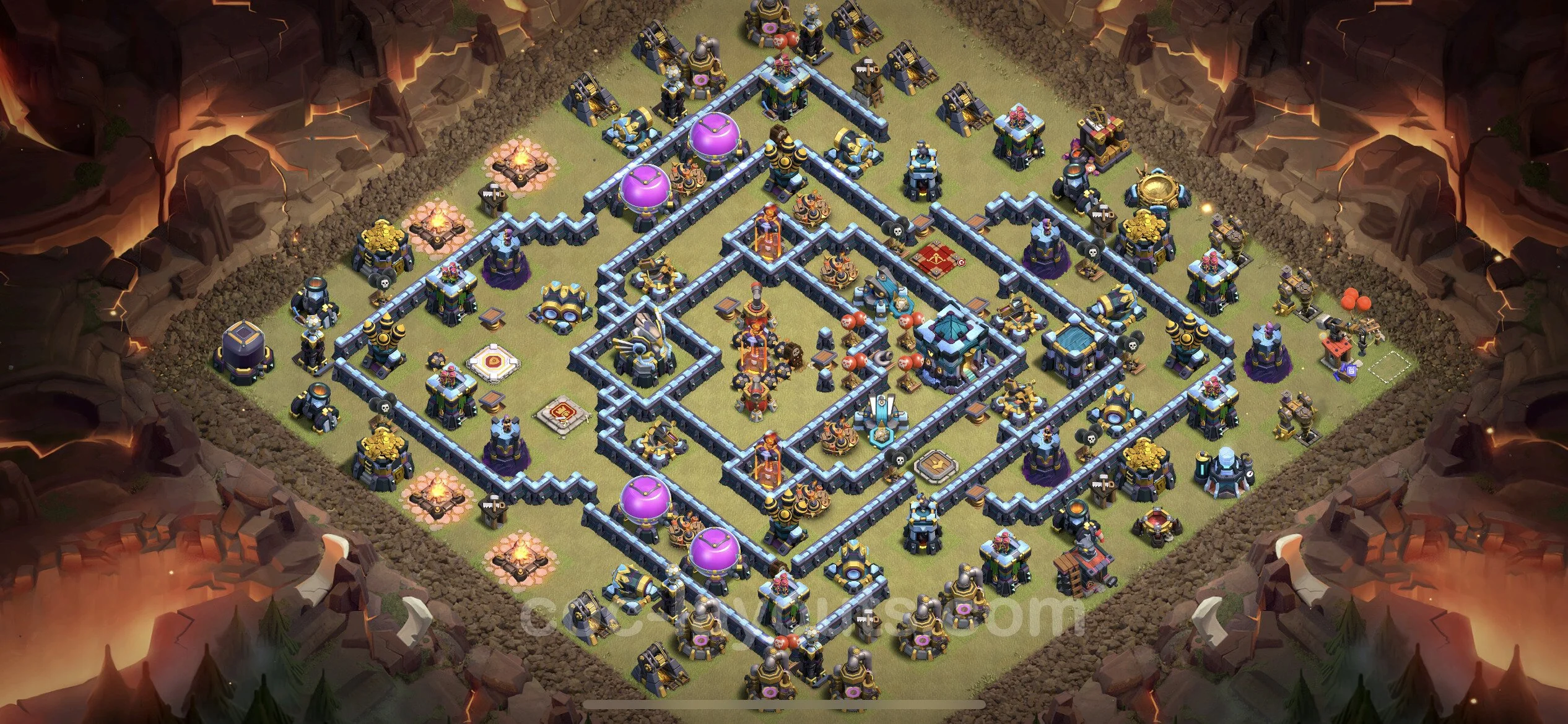 Top War Base TH13 with Link - Anti 3 Stars CWL Plan - Clash of Clans - (#158) — Wojna BH13