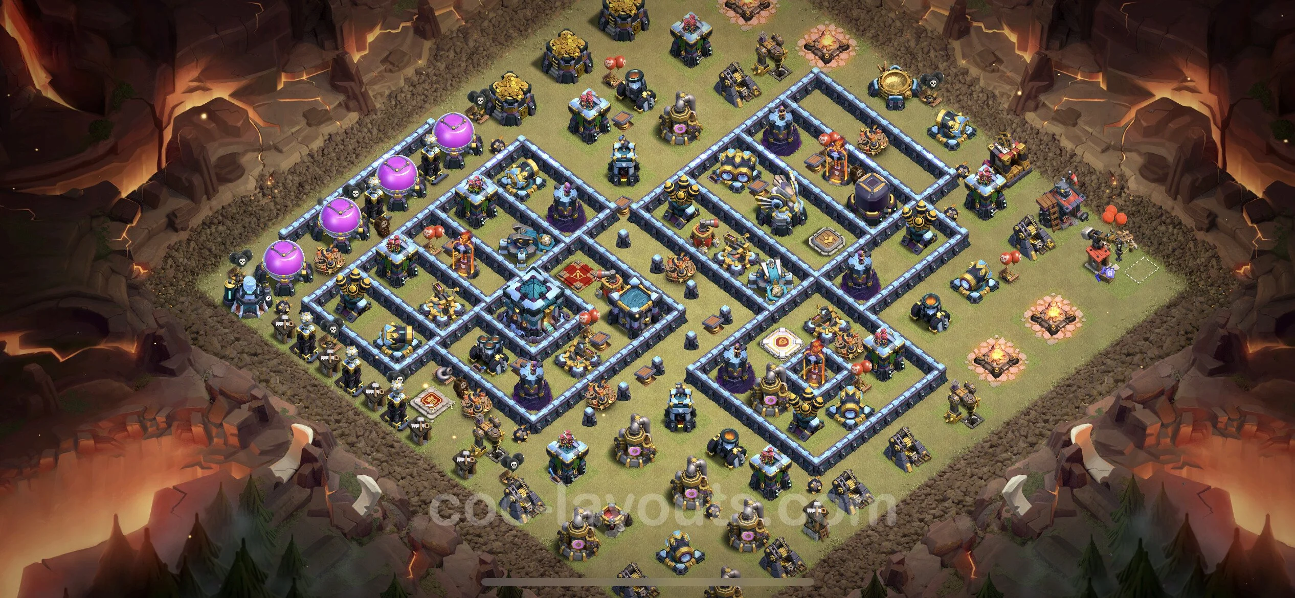 Top War Base TH13 with Link - CWL Defence Plan - Clash of Clans - (#159) — War BH13