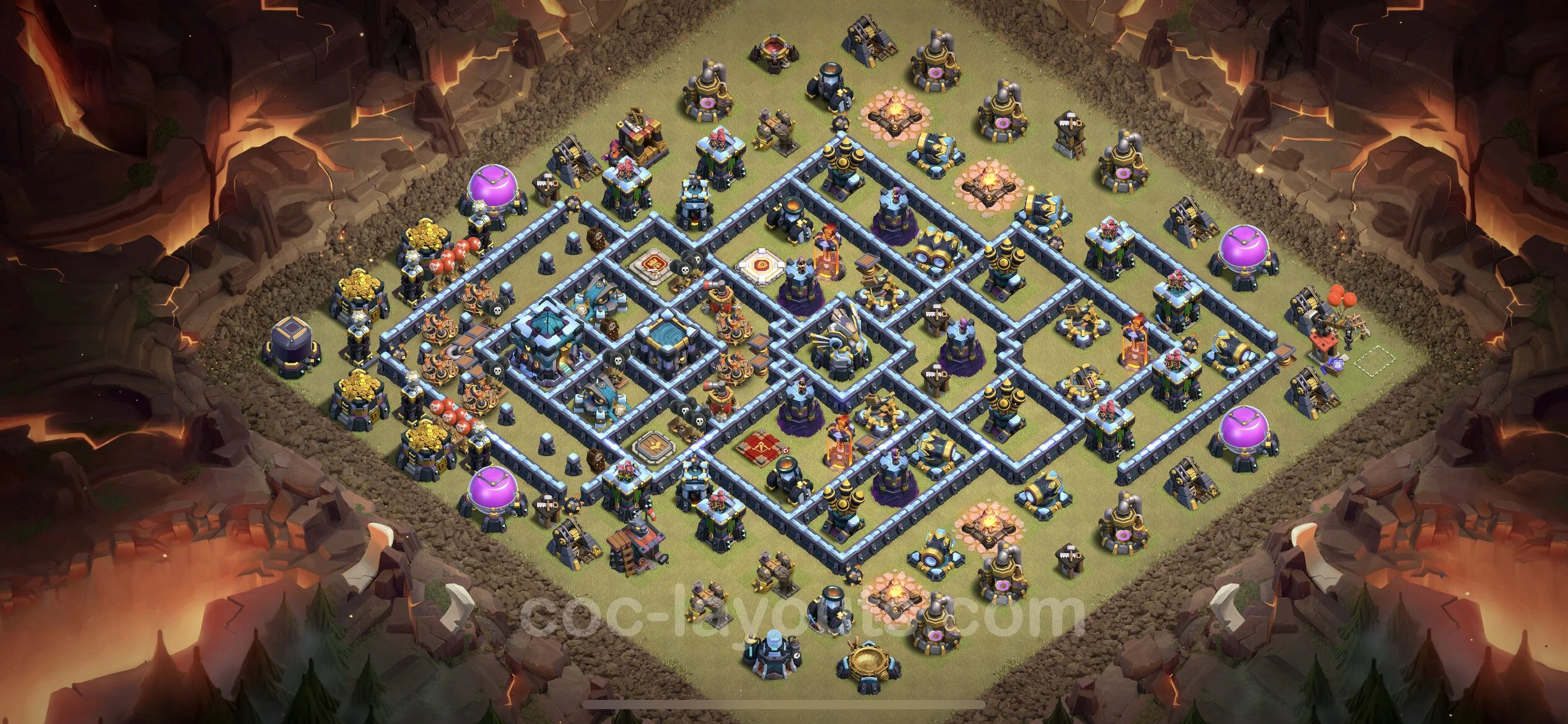 Top War Base TH13 with Link, Anti Everything - CWL Defence Plan - Clash of Clans - (#162) — Oorlog BH13