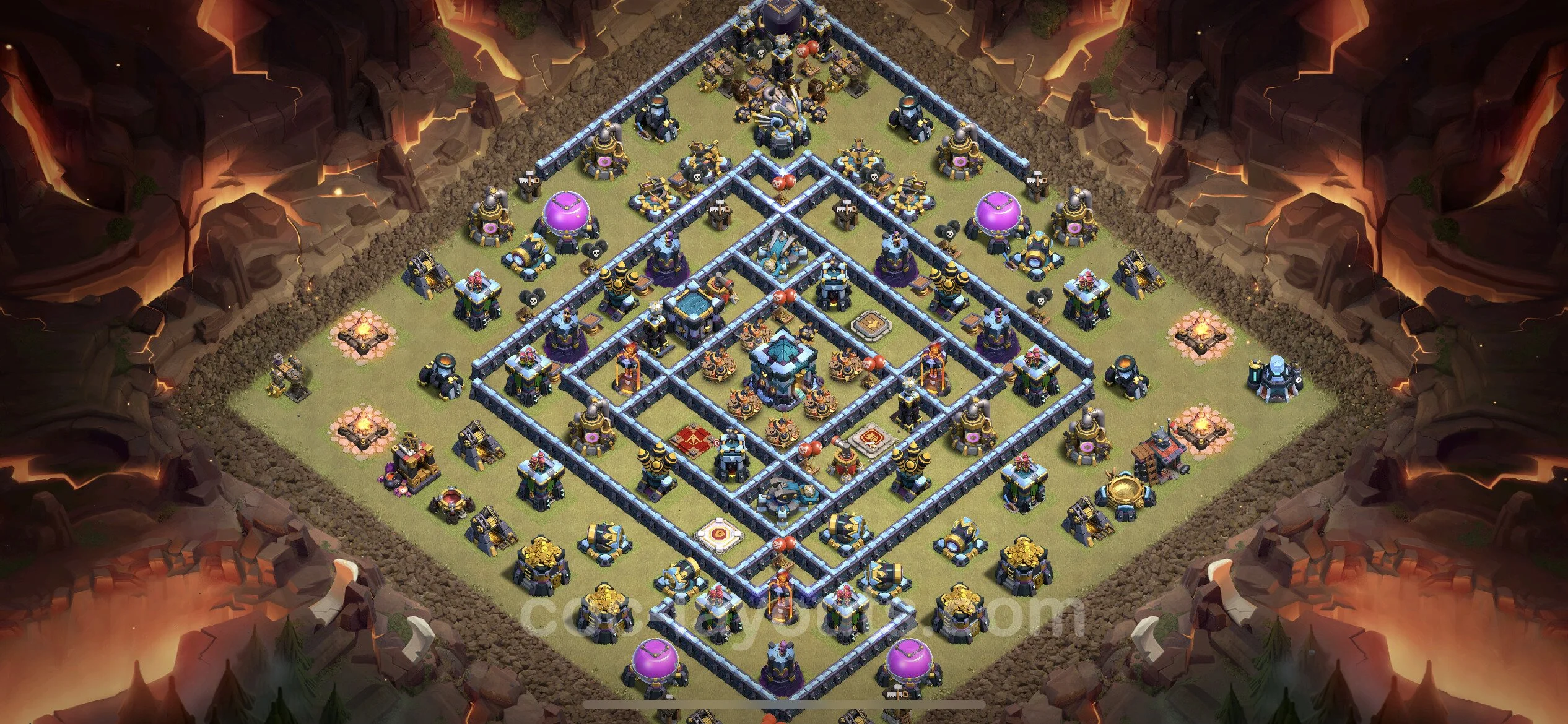 Top War Base TH13 with Link, Anti Air / Electro Dragon - CWL Defence Plan - Clash of Clans - (#163) — Війна BH13
