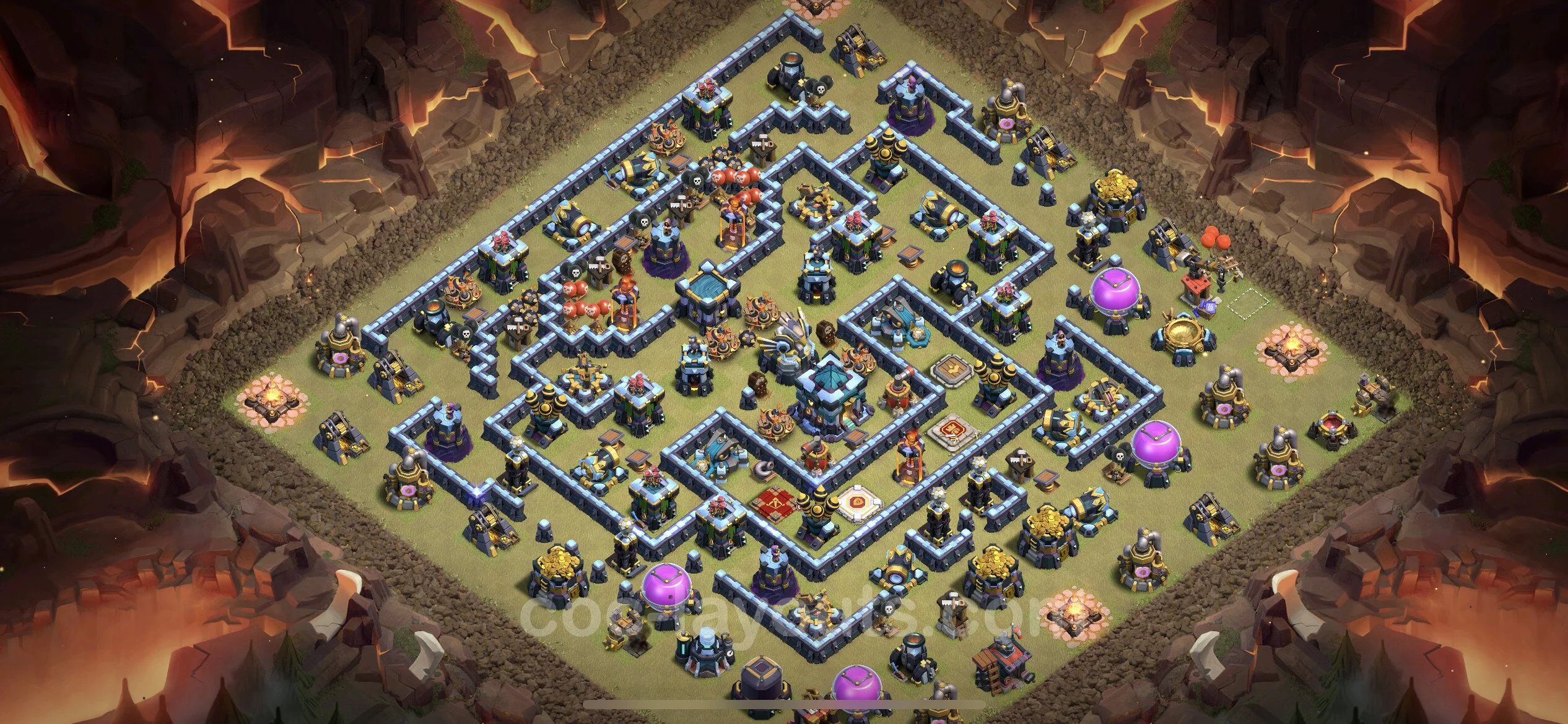 Top War Base TH13 with Link - Anti 3 Stars CWL Plan - Clash of Clans - (#165) — Krieg BH13