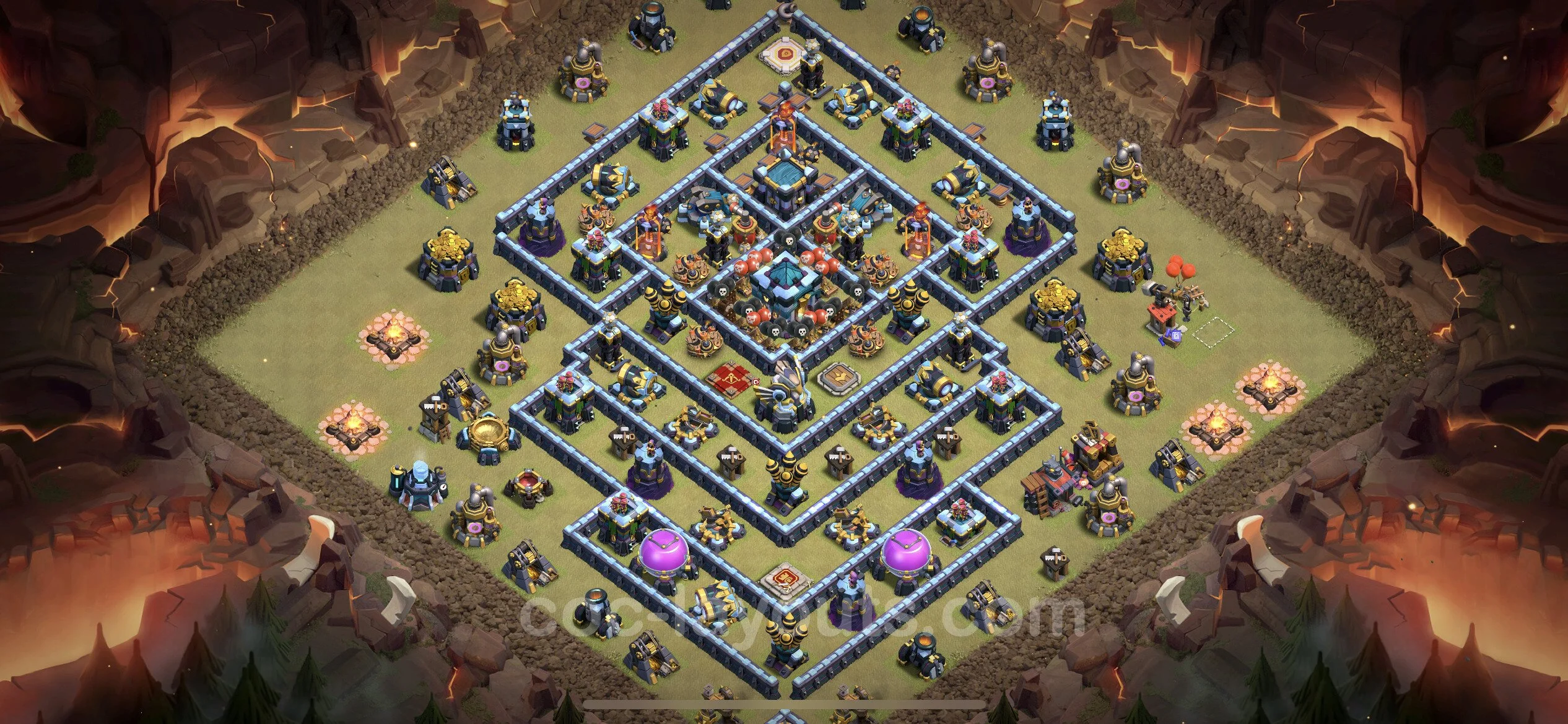 Top War Base TH13 with Link, Anti Everything - Anti 2 Stars CWL Plan - Clash of Clans - (#166) — Wojna BH13
