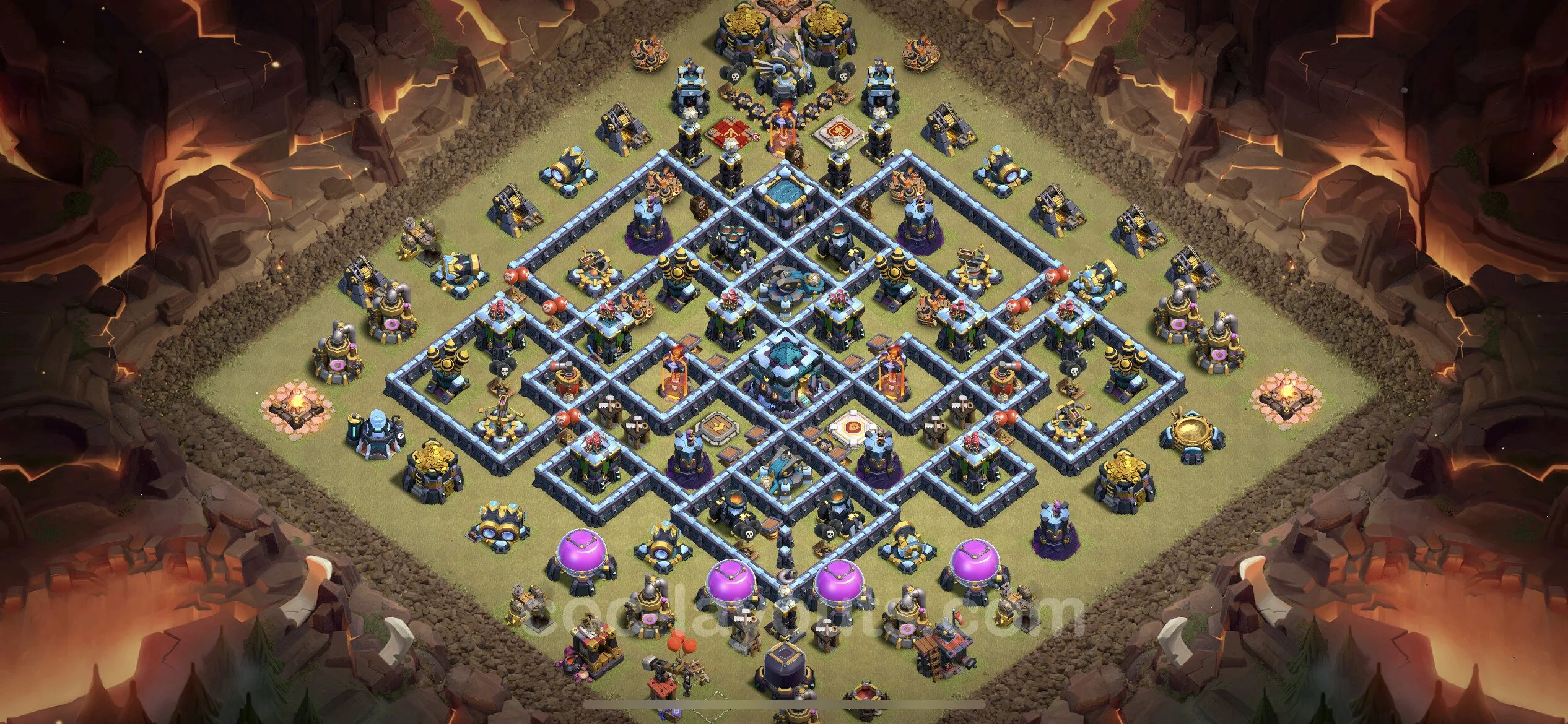 Top War Base TH13 with Link - CWL Defence Plan - Clash of Clans - (#167) — Guerre BH13