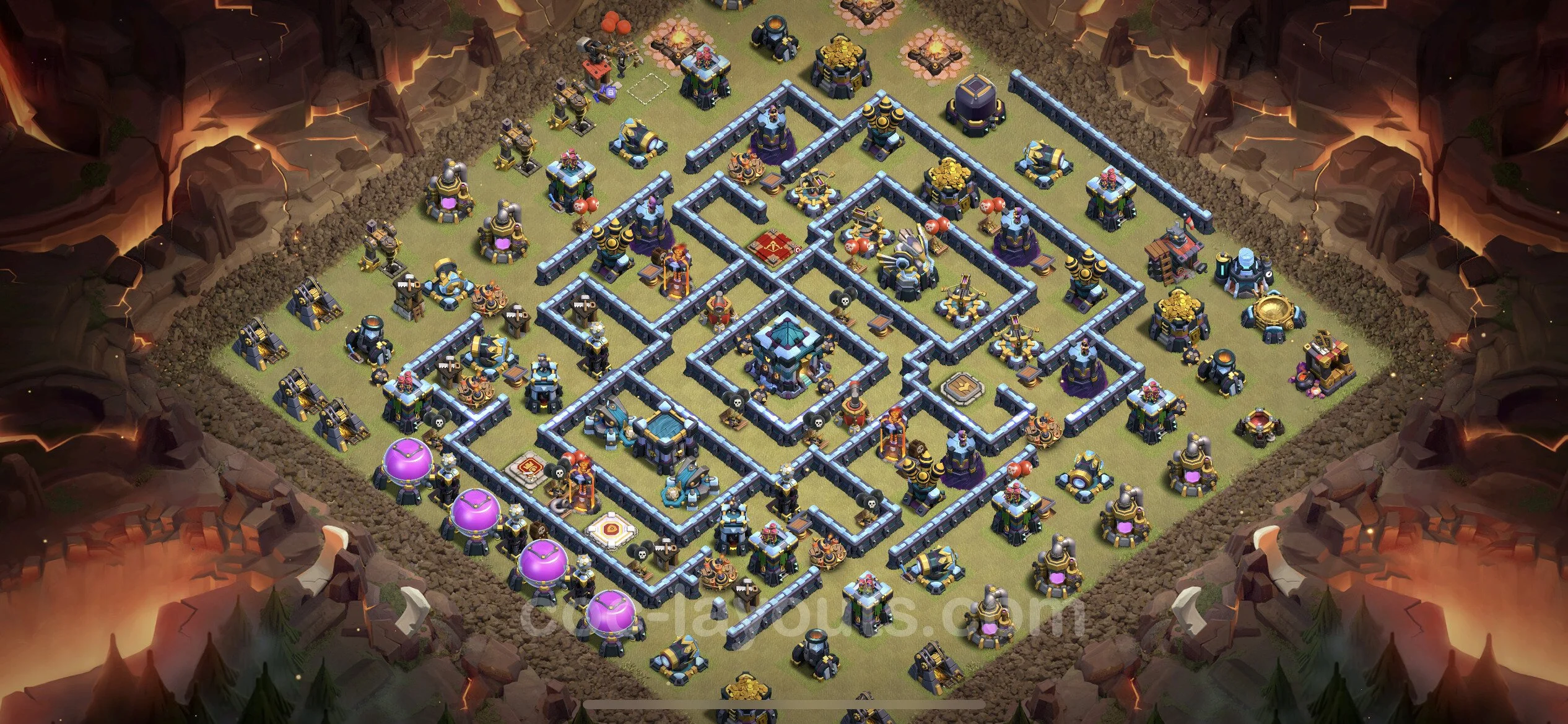Top War Base TH13 with Link, Anti Everything - Anti 3 Stars CWL Plan - Clash of Clans - (#170) — Krieg BH13