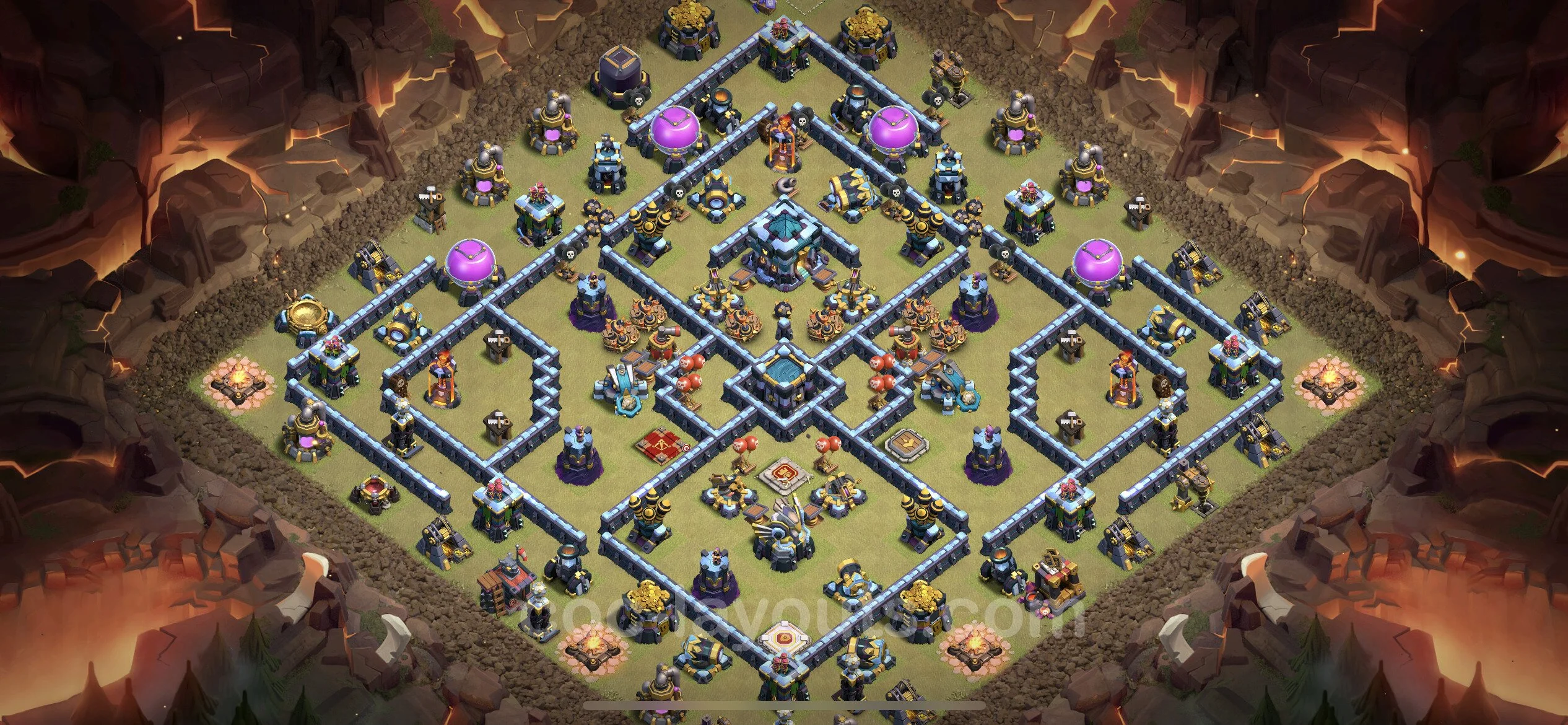 Top War Base TH13 with Link, Anti Everything - Anti 3 Stars CWL Plan - Clash of Clans - (#171) — War BH13