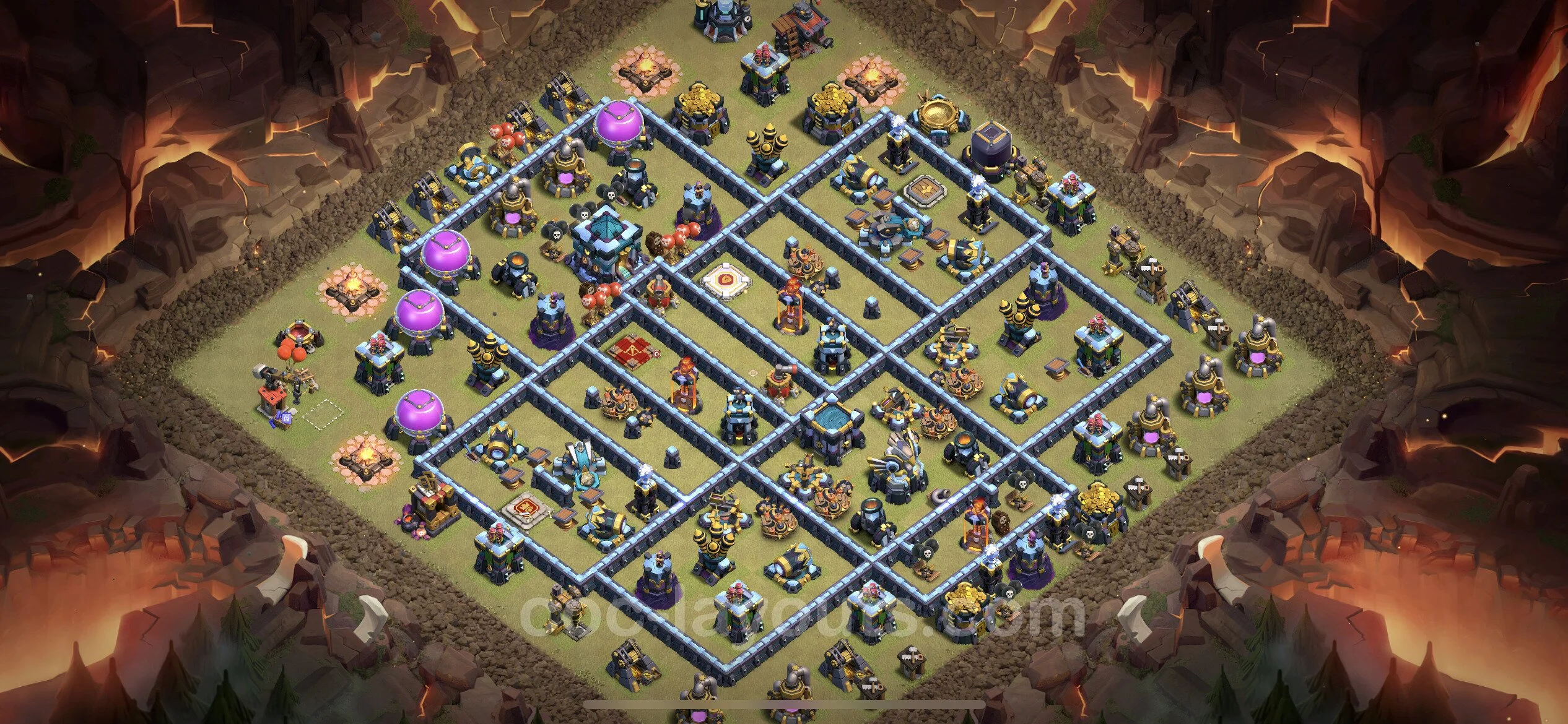 Top War Base TH13 with Link, Anti Everything - CWL Defence Plan - Clash of Clans - (#172) — Perang BH13