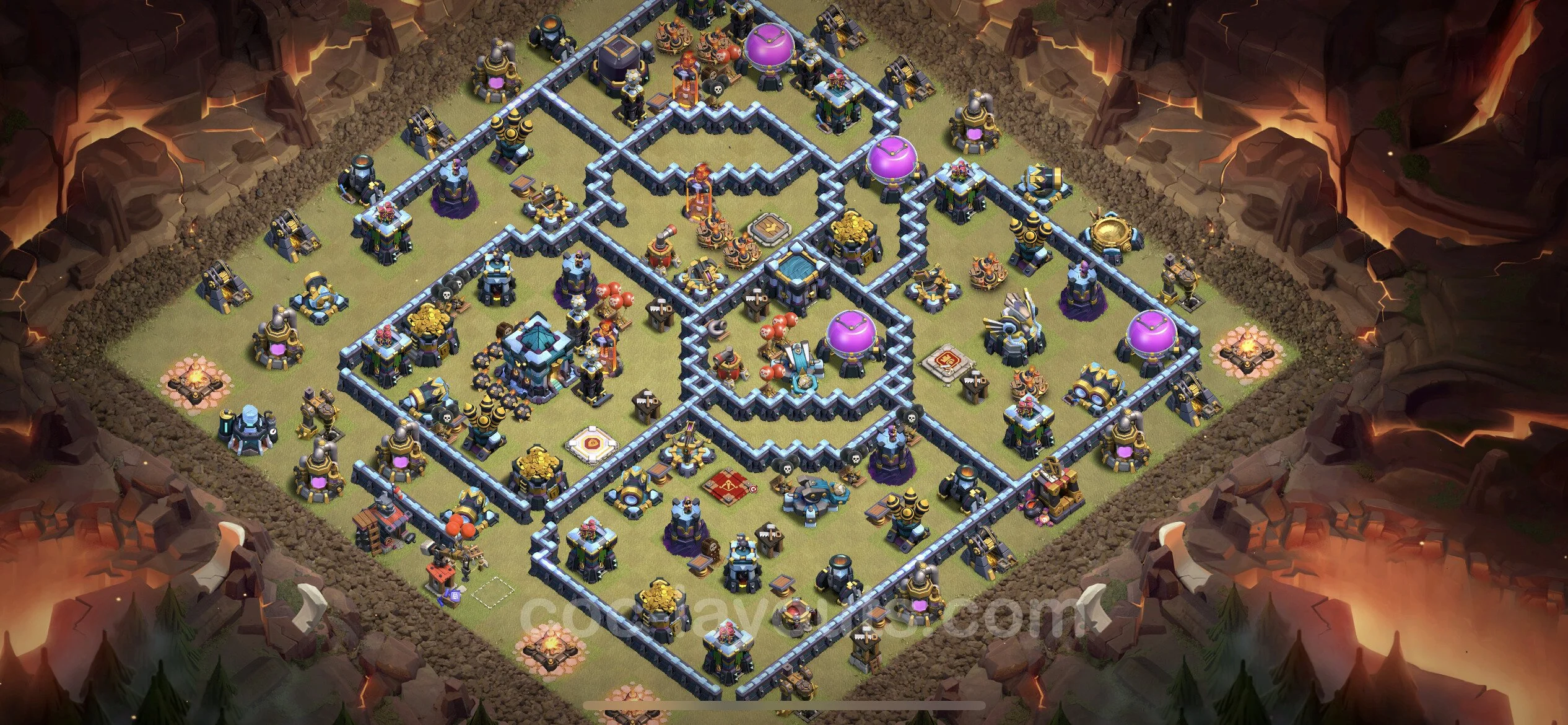 Top War Base TH13 with Link, Anti Everything - CWL Defence Plan - Clash of Clans - (#173) — Oorlog BH13