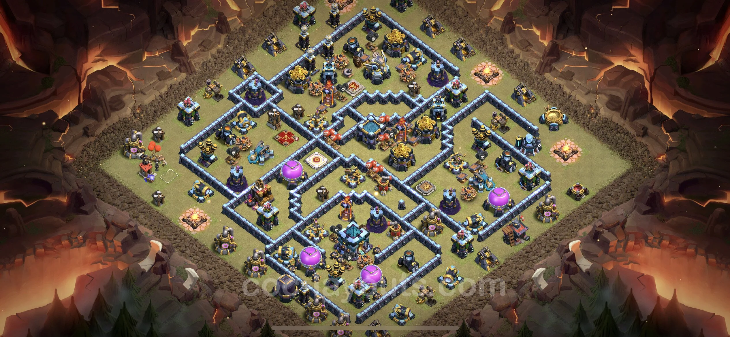 Top War Base TH13 with Link, Anti Everything - CWL Defence Plan - Clash of Clans - (#174) — Perang BH13