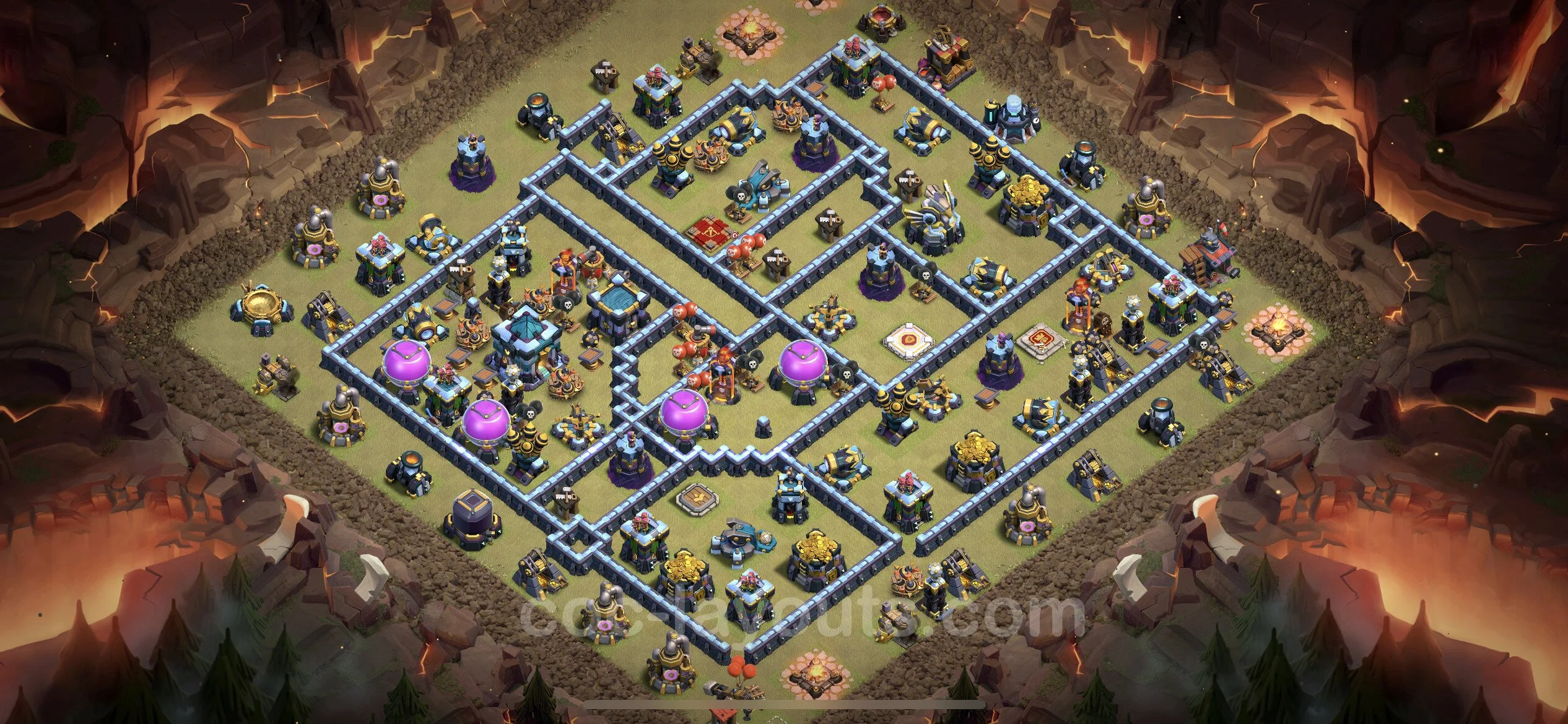 Top War Base TH13 with Link - CWL Defence Plan - Clash of Clans - (#176) — Perang BH13