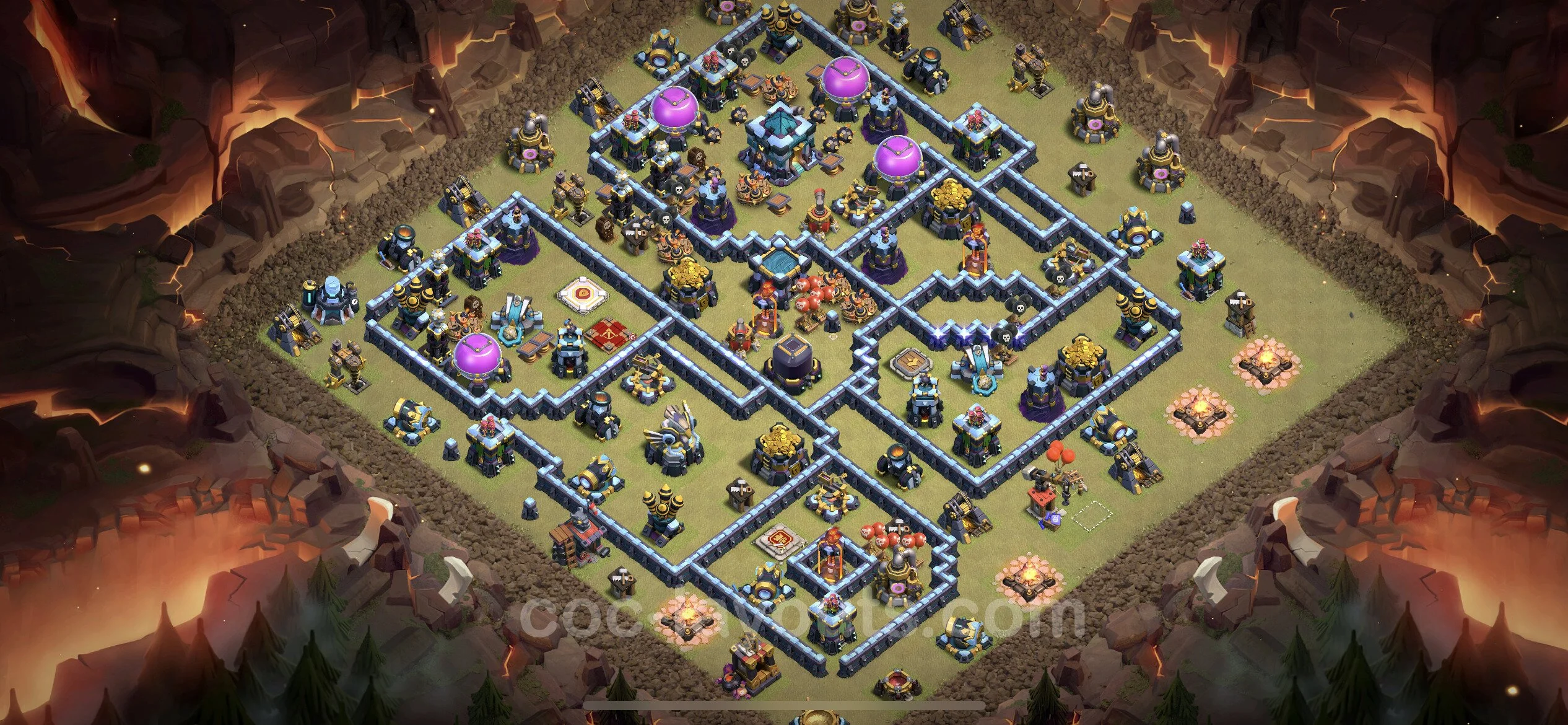 Top War Base TH13 with Link, Hybrid - CWL Defence Plan - Clash of Clans - (#177) — Wojna BH13