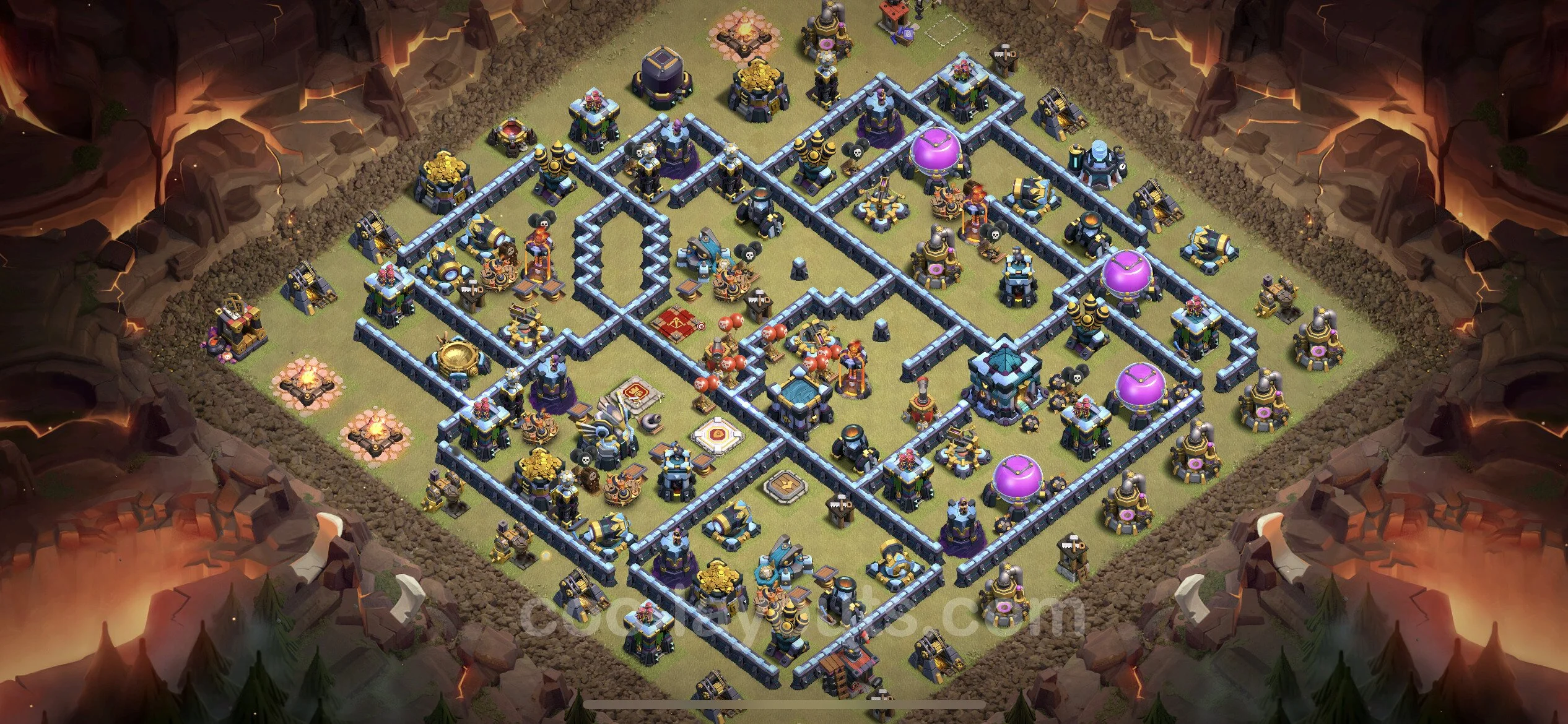 Top War Base TH13 with Link - CWL Defence Plan - Clash of Clans - (#178) — Guerre BH13