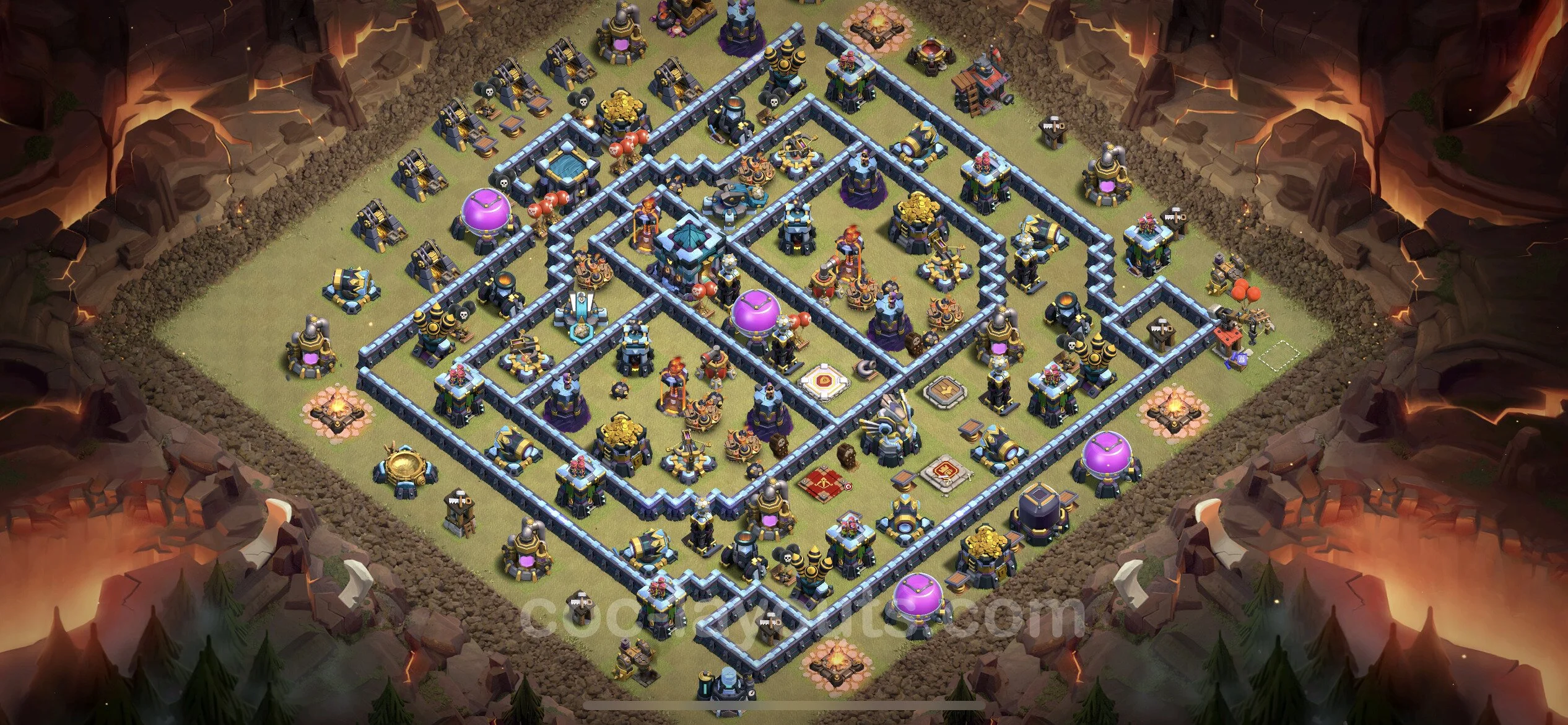 Top War Base TH13 with Link - CWL Defence Plan - Clash of Clans - (#180) — Savaş BH13