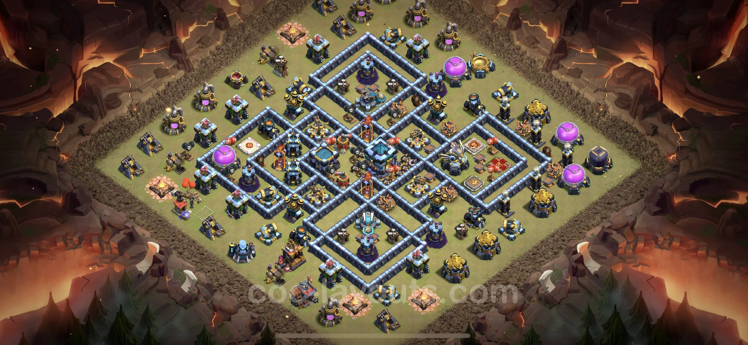 Top War Base TH13 with Link, Anti Everything - Anti 3 Stars CWL Plan - Clash of Clans - (#182) — Война BH13