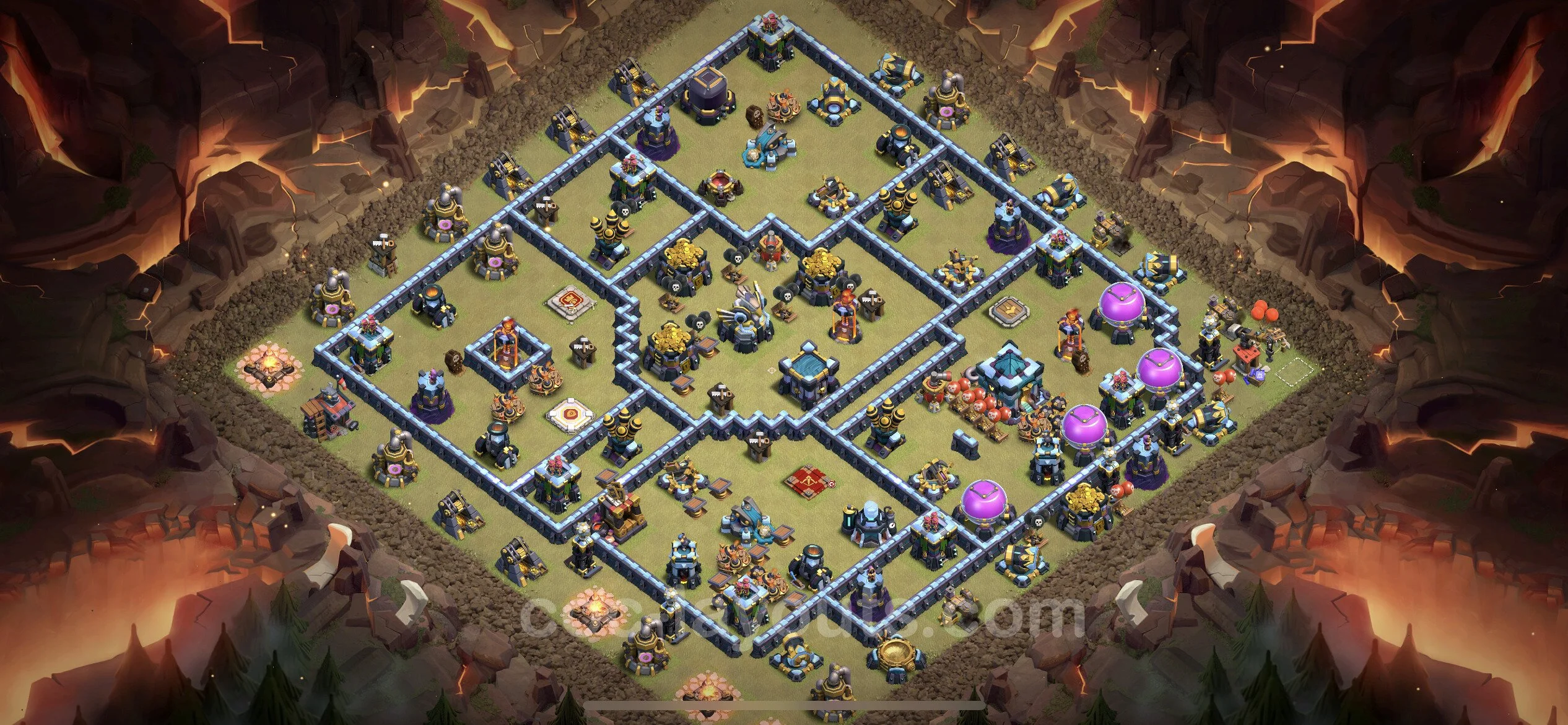 Top War Base TH13 with Link - CWL Defence Plan - Clash of Clans - (#183) — Krieg BH13