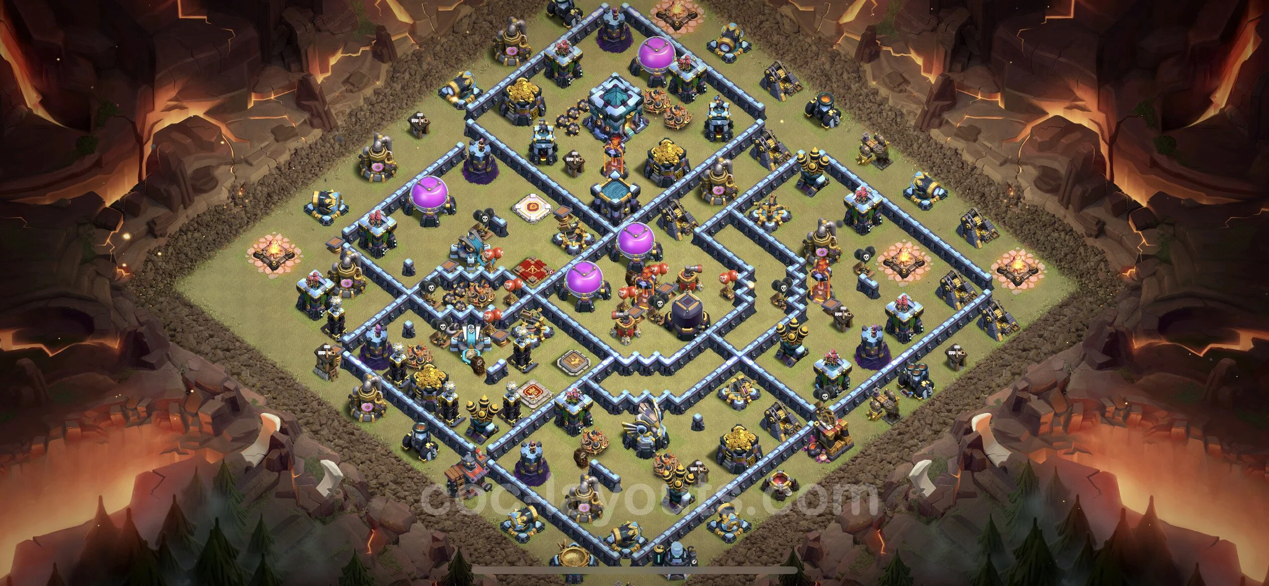 Top War Base TH13 with Link, Hybrid - Anti 3 Stars CWL Plan - Clash of Clans - (#185) — Wojna BH13