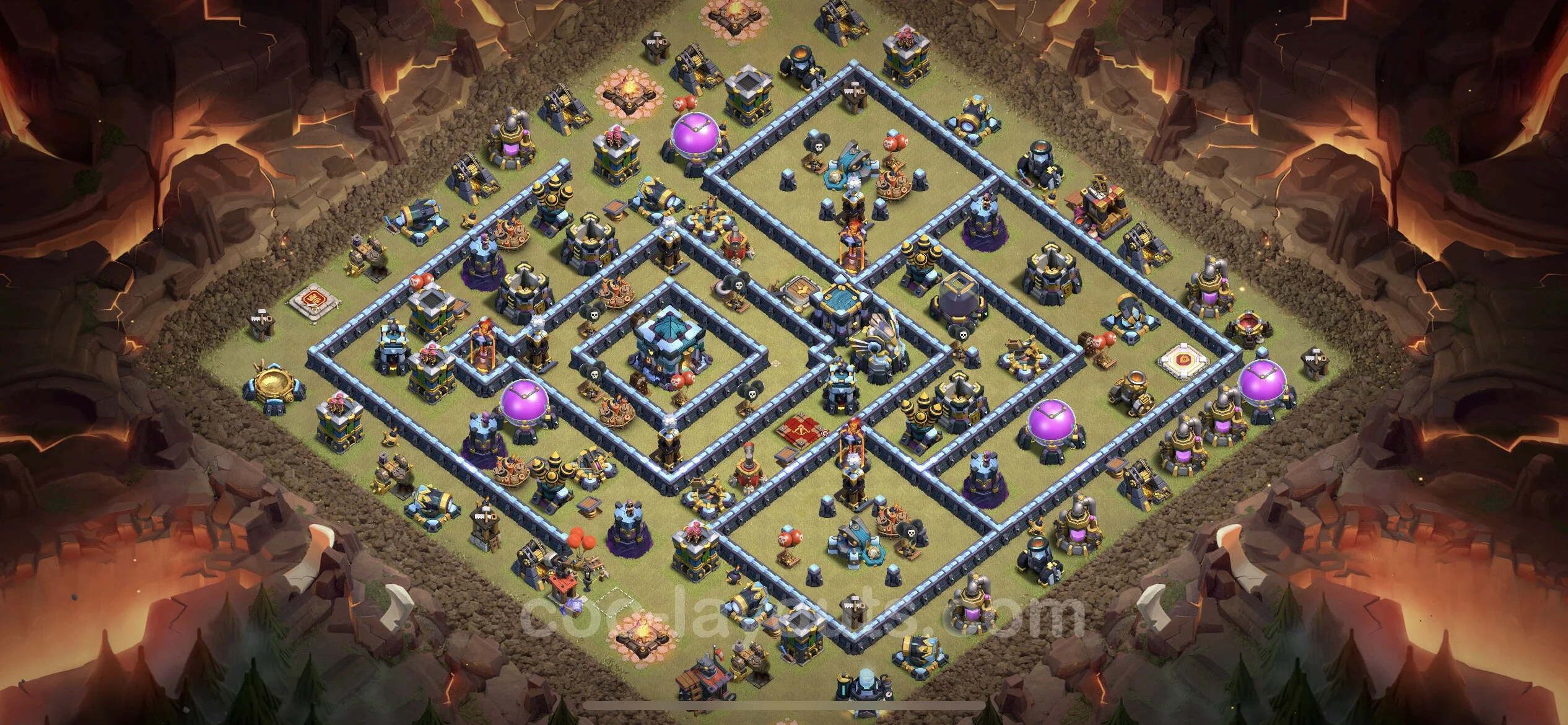 Top War Base TH13 with Link - Anti 3 Stars CWL Plan - Clash of Clans - (#193) — Wojna BH13