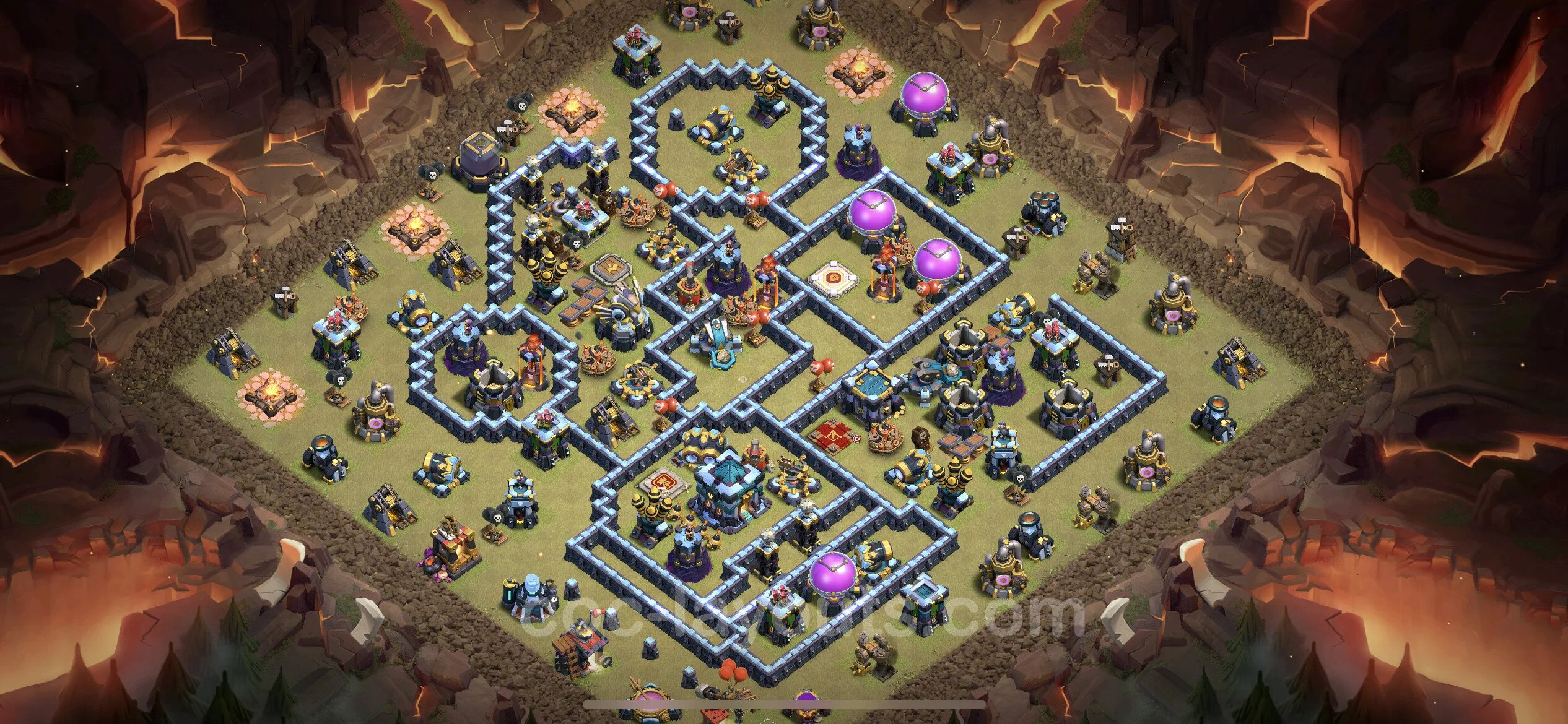 Top War Base TH13 with Link, Anti Everything - Anti 3 Stars CWL Plan - Clash of Clans - (#196) — Guerra BH13
