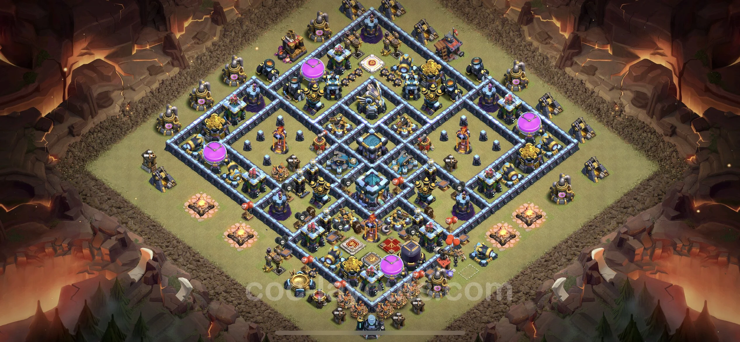 Top War Base TH13 with Link, Anti Everything - CWL Defence Plan - Clash of Clans - (#197) — Oorlog BH13