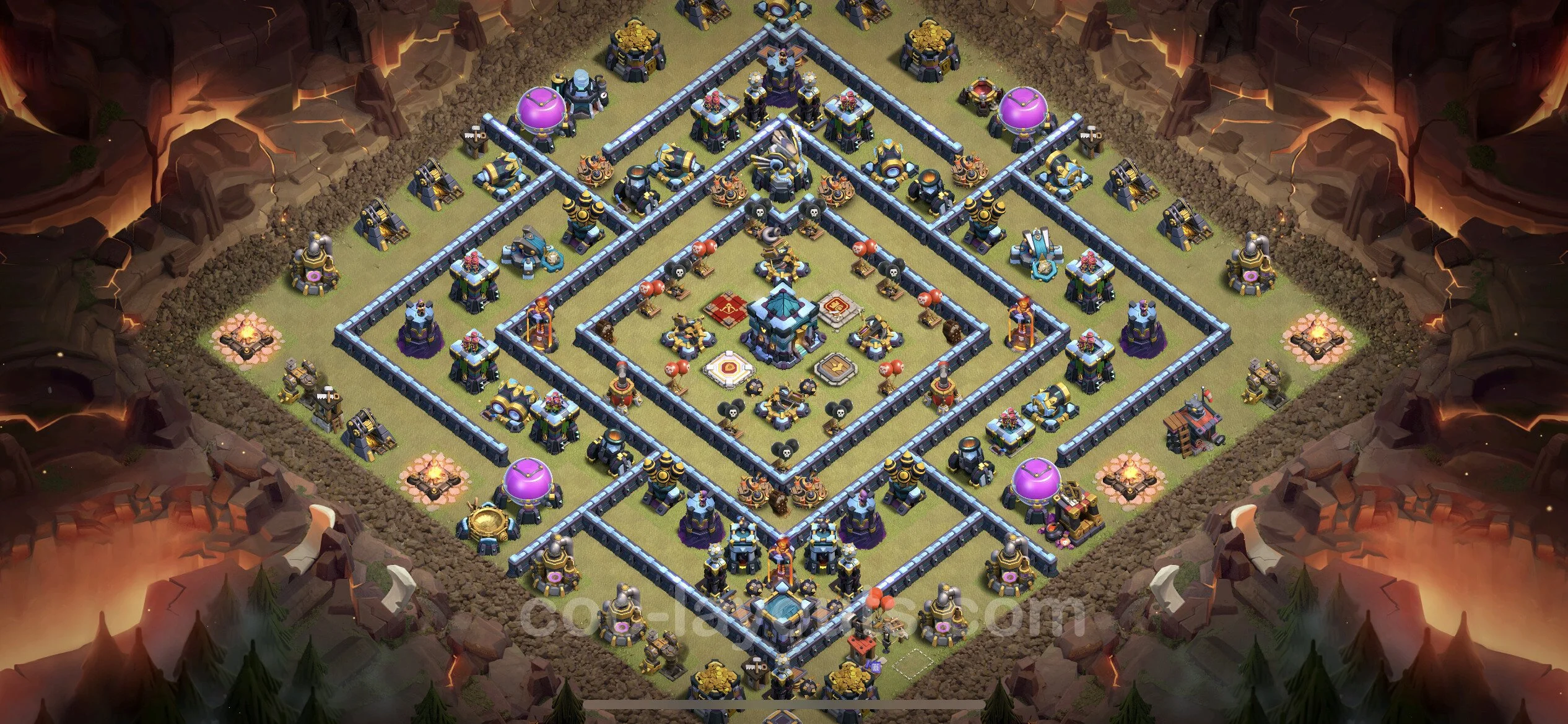 Top War Base TH13 with Link, Anti Everything - CWL Defence Plan - Clash of Clans - (#199) — Wojna BH13