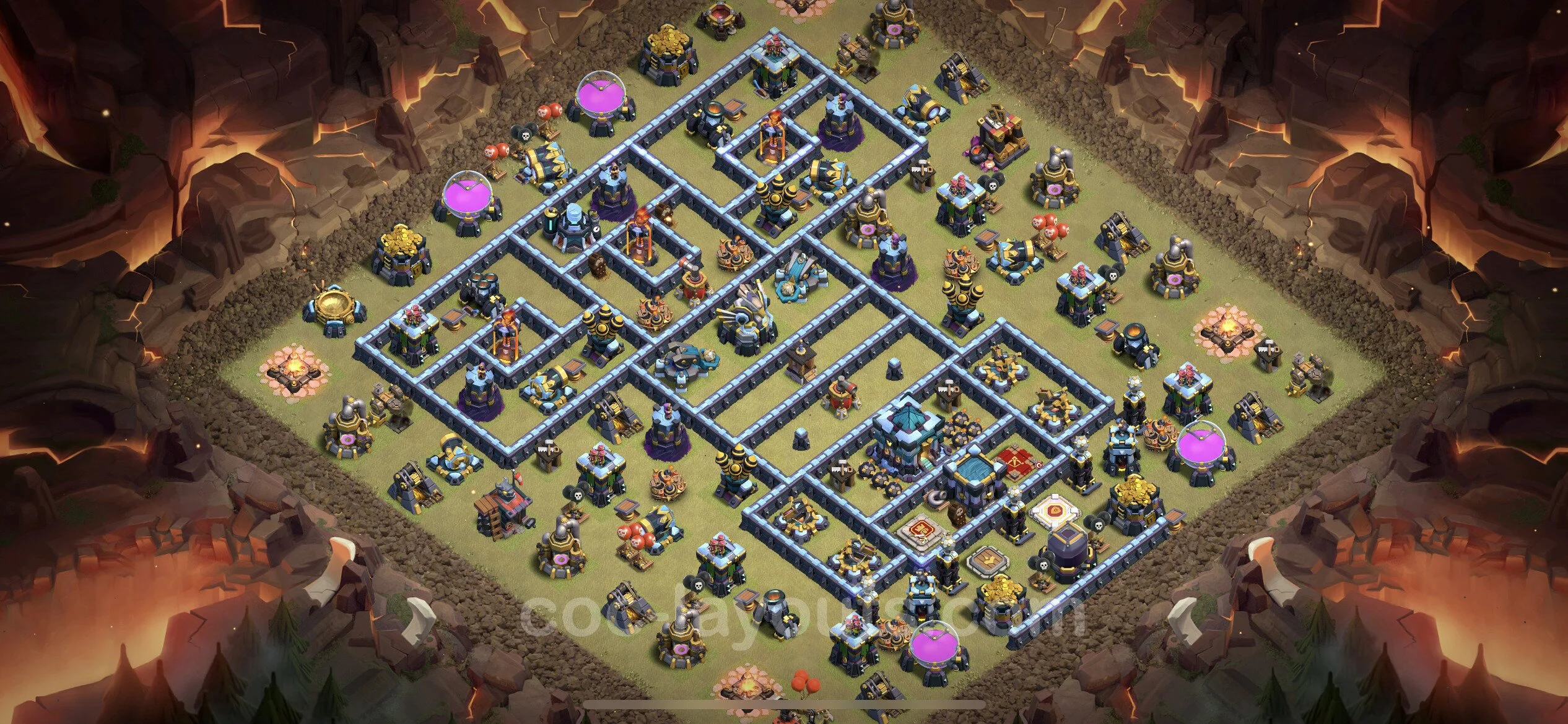 Top War Base TH13 with Link - Anti 3 Stars CWL Plan - Clash of Clans - (#201) — Війна BH13