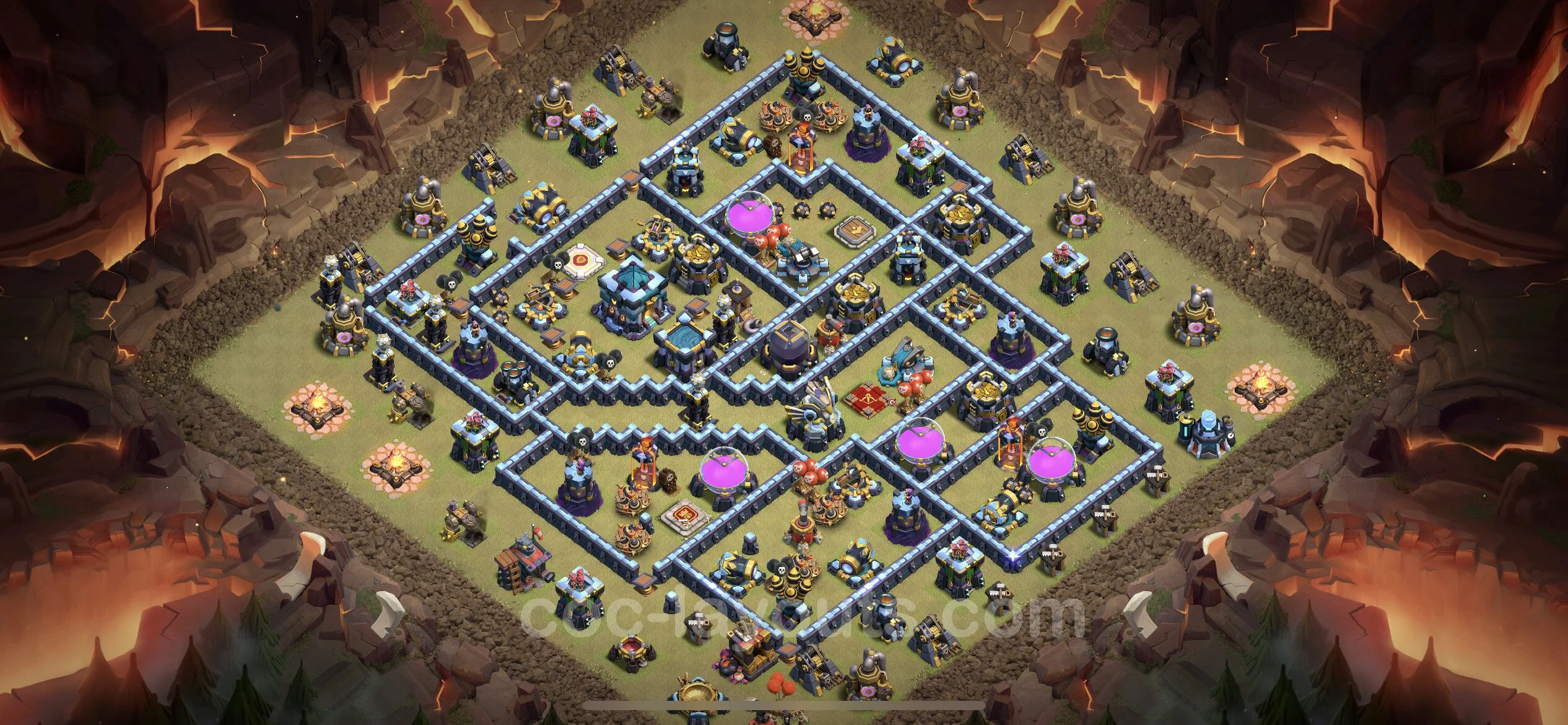 Top War Base TH13 with Link, Hybrid - Anti 3 Stars CWL Plan - Clash of Clans - (#205) — Wojna BH13