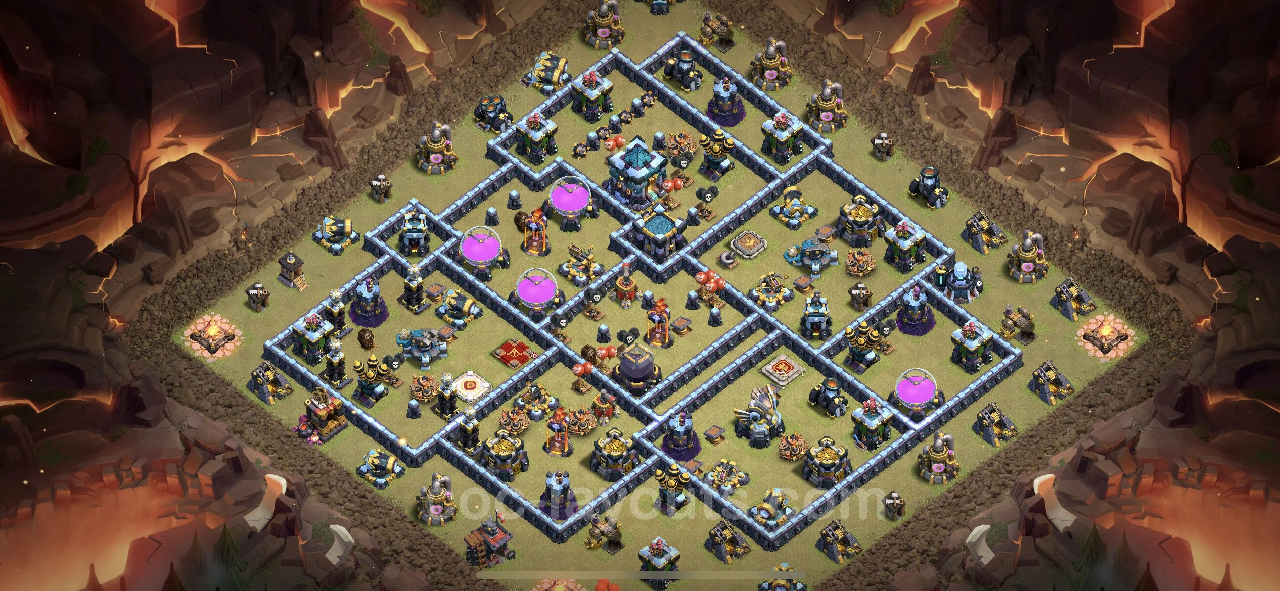 Top War Base TH13 with Link - Anti 3 Stars CWL Plan - Clash of Clans - (#206) — Krieg BH13