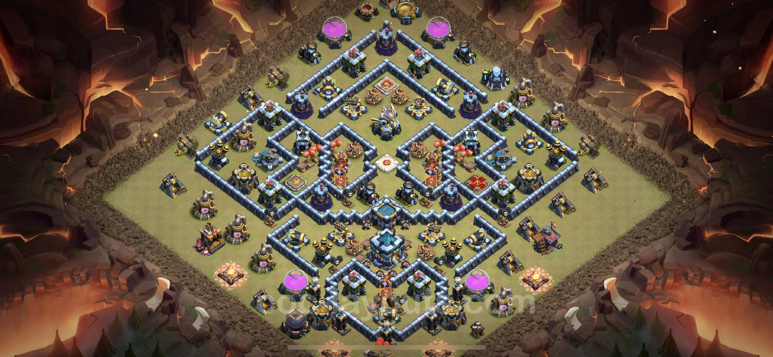 Top War Base TH13 with Link, Anti Everything - CWL Defence Plan - Clash of Clans - (#207) — Война BH13