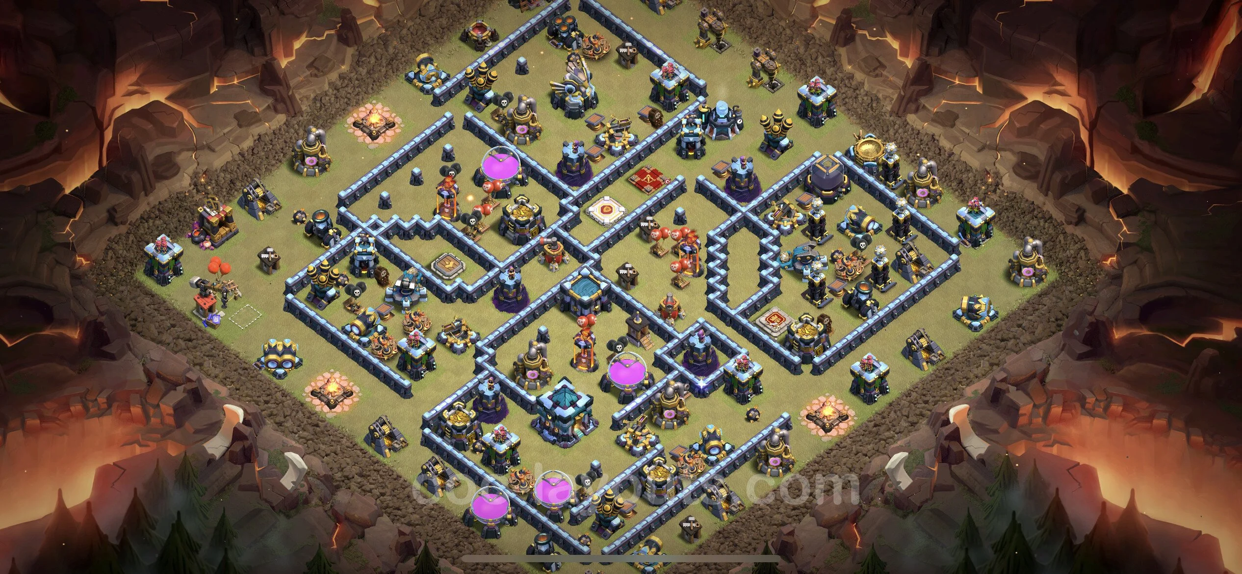 Top War Base TH13 with Link, Anti Everything - Anti 3 Stars CWL Plan - Clash of Clans - (#209) — War BH13