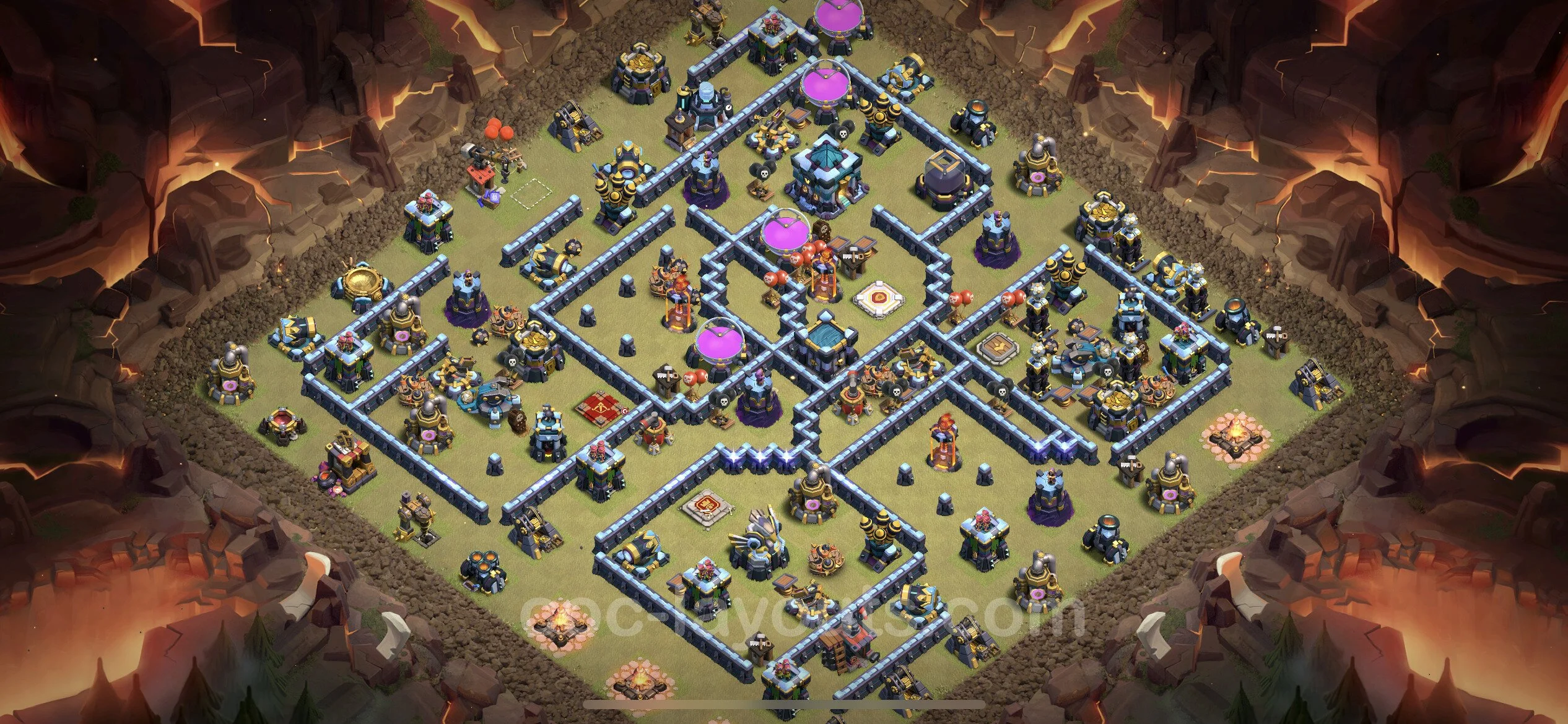 Top War Base TH13 with Link, Anti Everything - Anti 3 Stars CWL Plan - Clash of Clans - (#210) — Guerre BH13