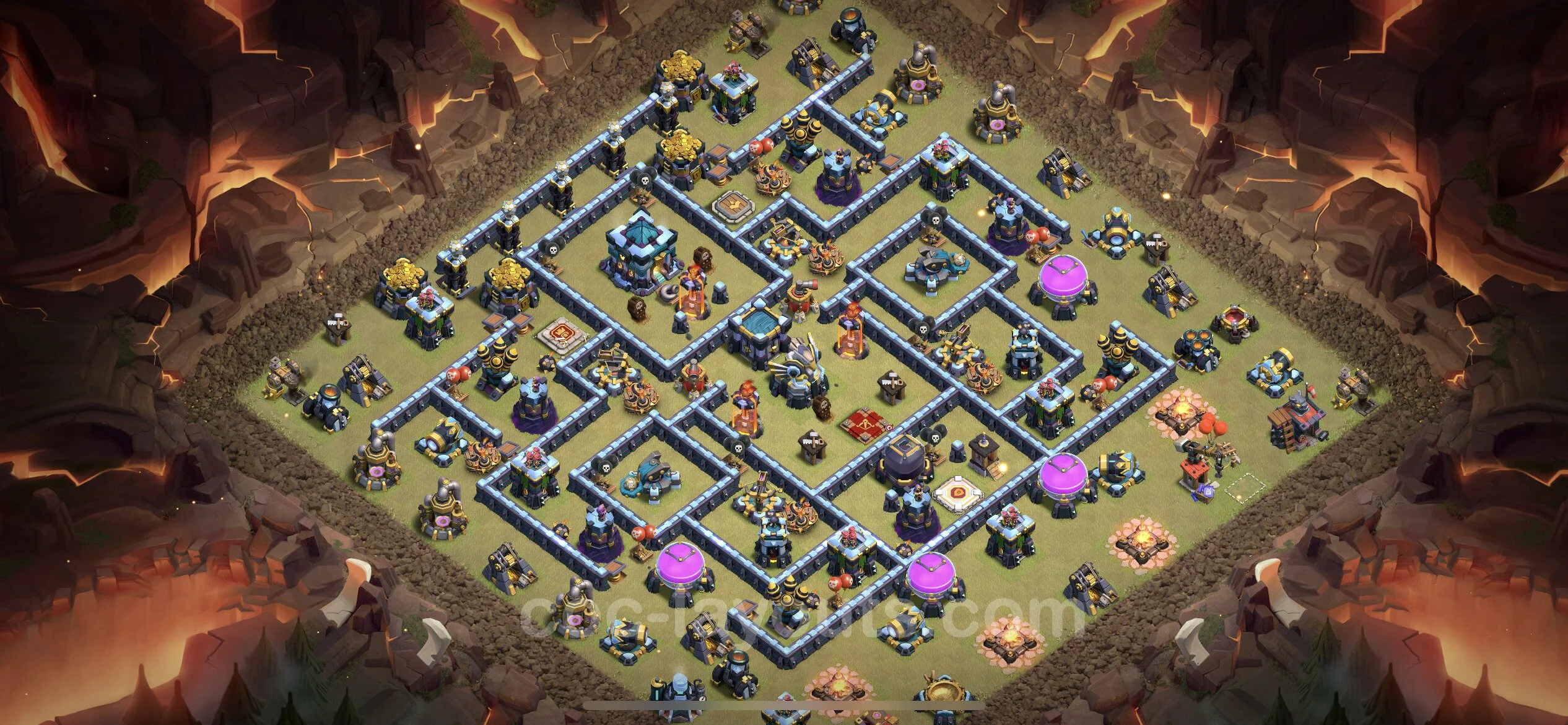 Top War Base TH13 with Link - Anti 3 Stars CWL Plan - Clash of Clans - (#213) — Guerra BH13