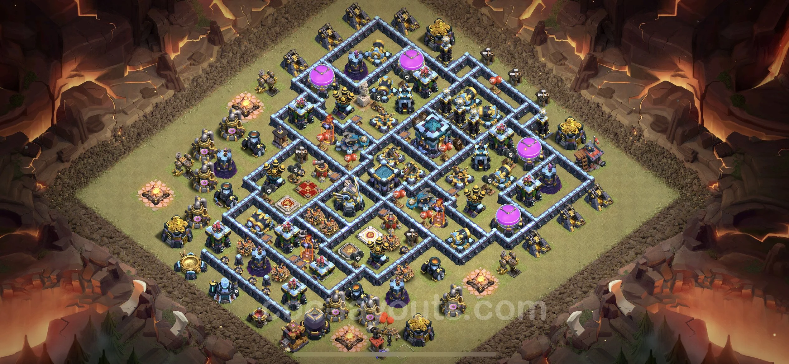 Top War Base TH13 with Link, Anti Everything - CWL Defence Plan - Clash of Clans - (#216) — Wojna BH13