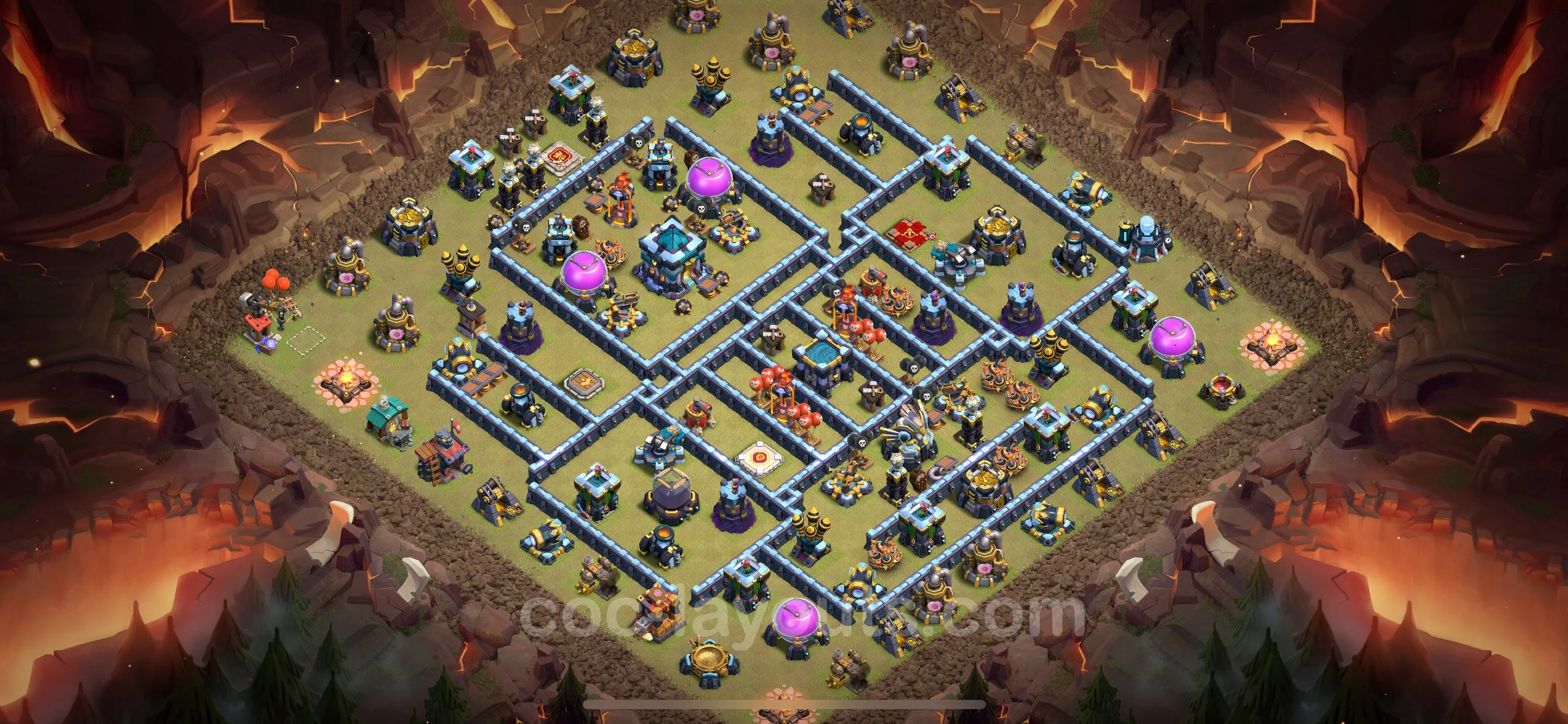 Top War Base TH13 with Link - Anti 2 Stars CWL Plan - Clash of Clans - (#218) — Krieg BH13