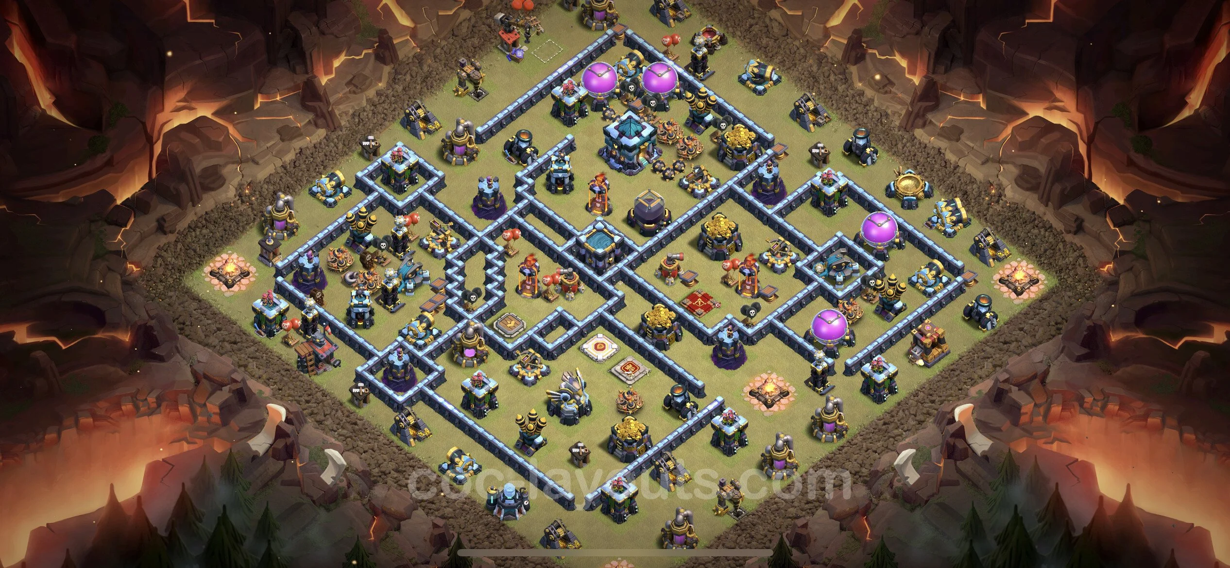 Top War Base TH13 with Link, Anti Everything, Hybrid - CWL Defence Plan - Clash of Clans - (#219) — Oorlog BH13