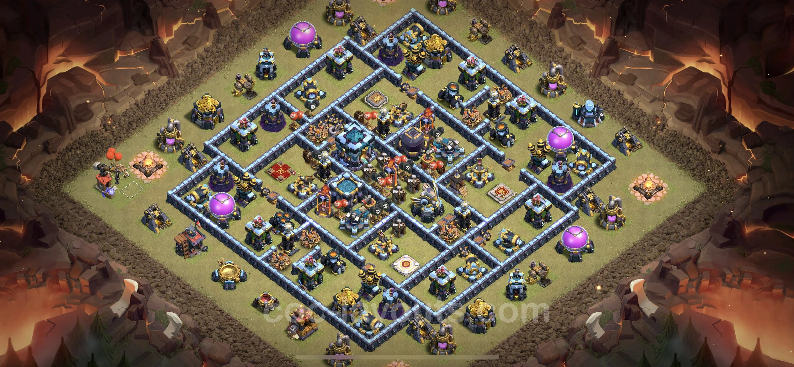 Top War Base TH13 with Link - Max Levels CWL Plan - Clash of Clans - (#220) — War BH13