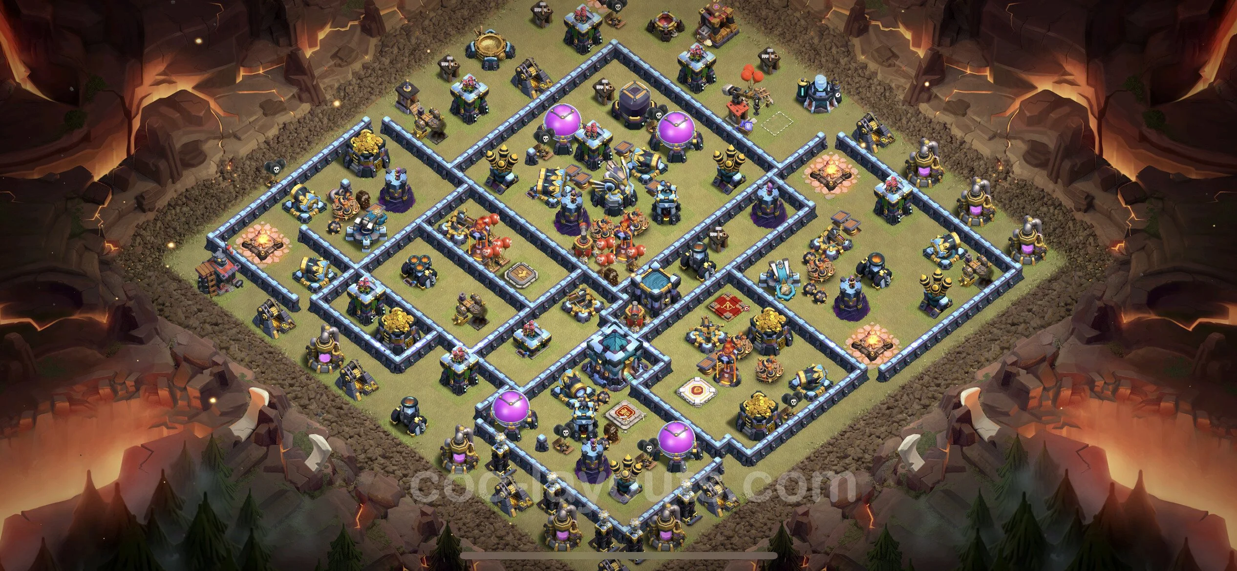 Top War Base TH13 with Link, Hybrid - Anti 3 Stars CWL Plan - Clash of Clans - (#221) — Oorlog BH13