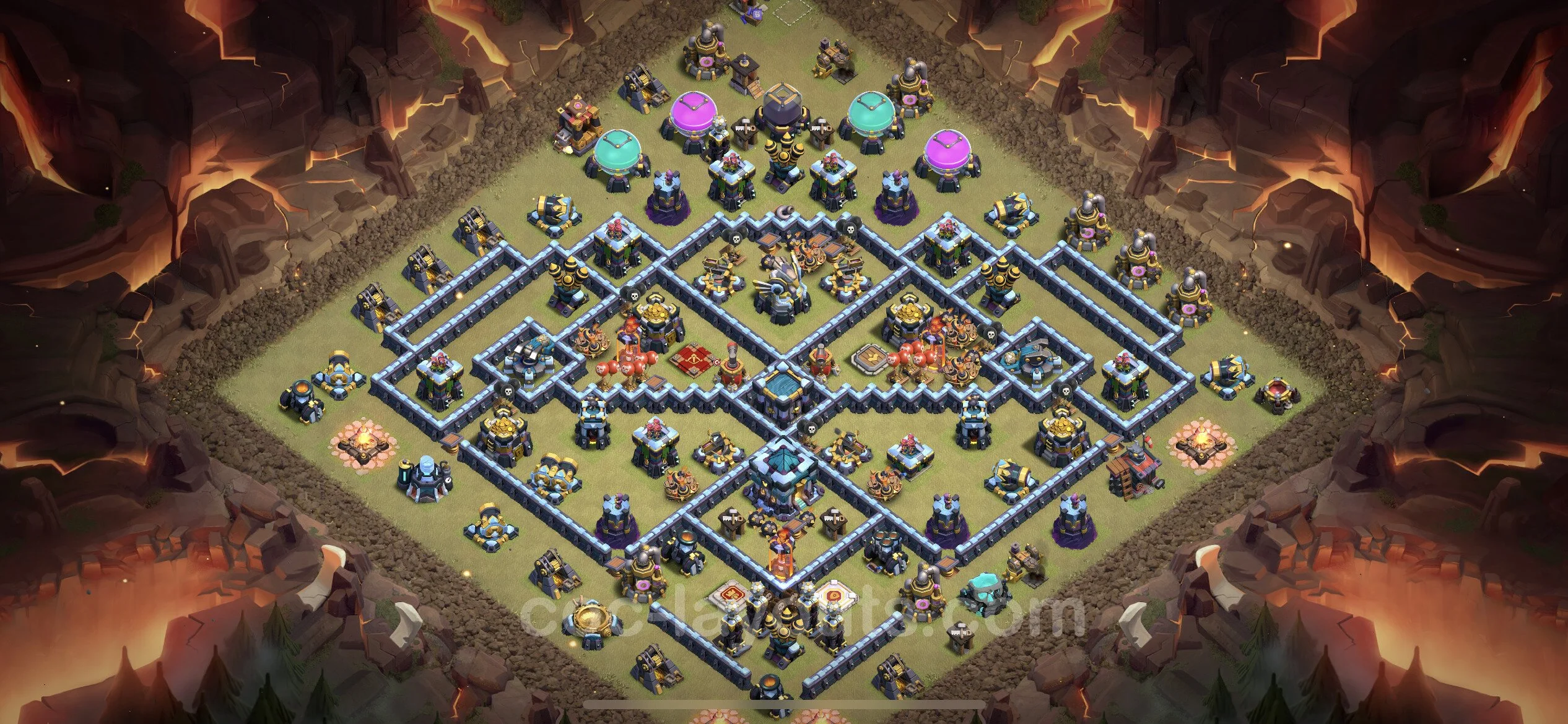 Top War Base TH13 with Link - Anti 3 Stars CWL Plan - Clash of Clans - (#227) — Wojna BH13